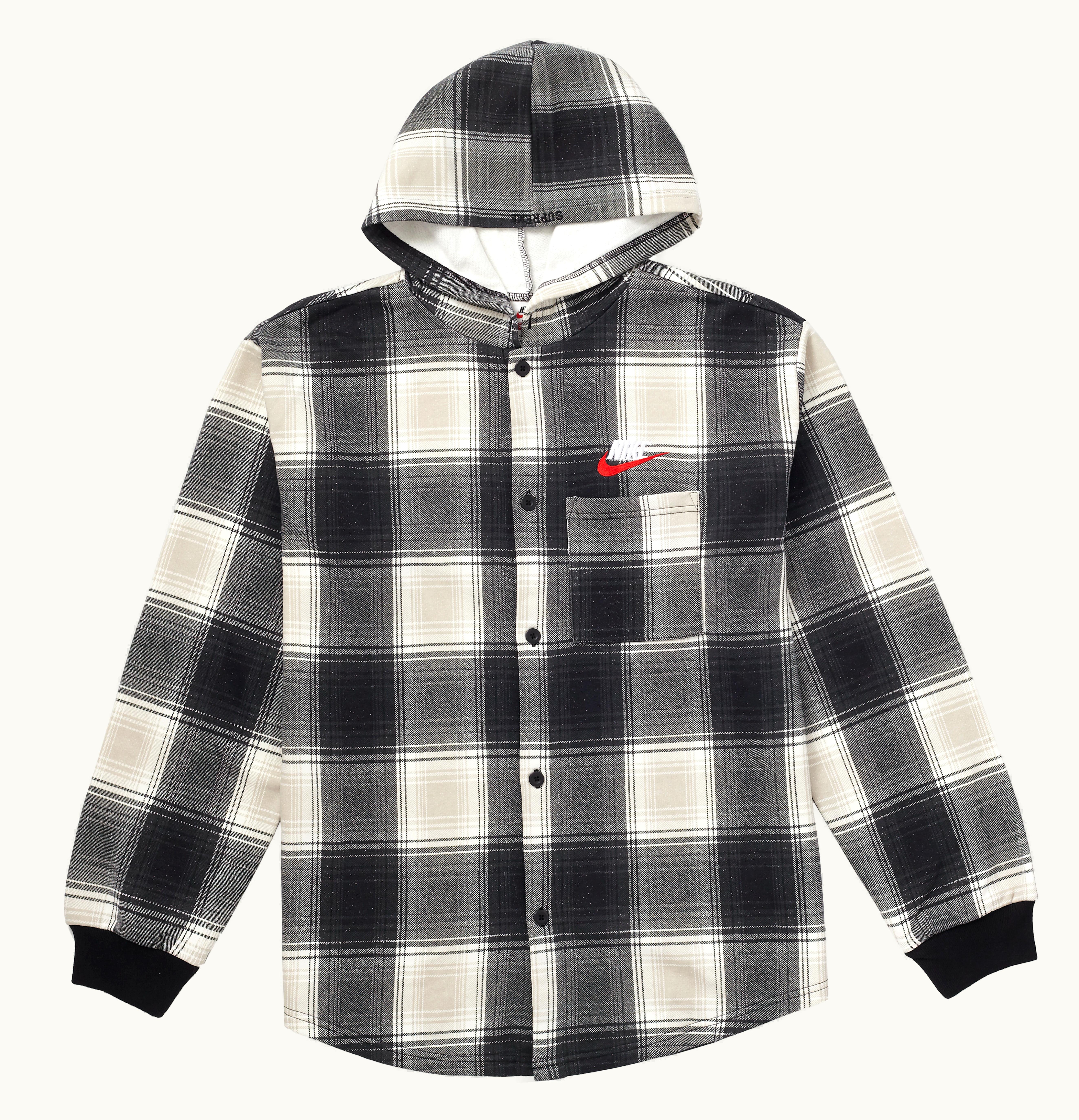 Supreme Supreme Nike Plaid Hooded Sweatshirt Black
