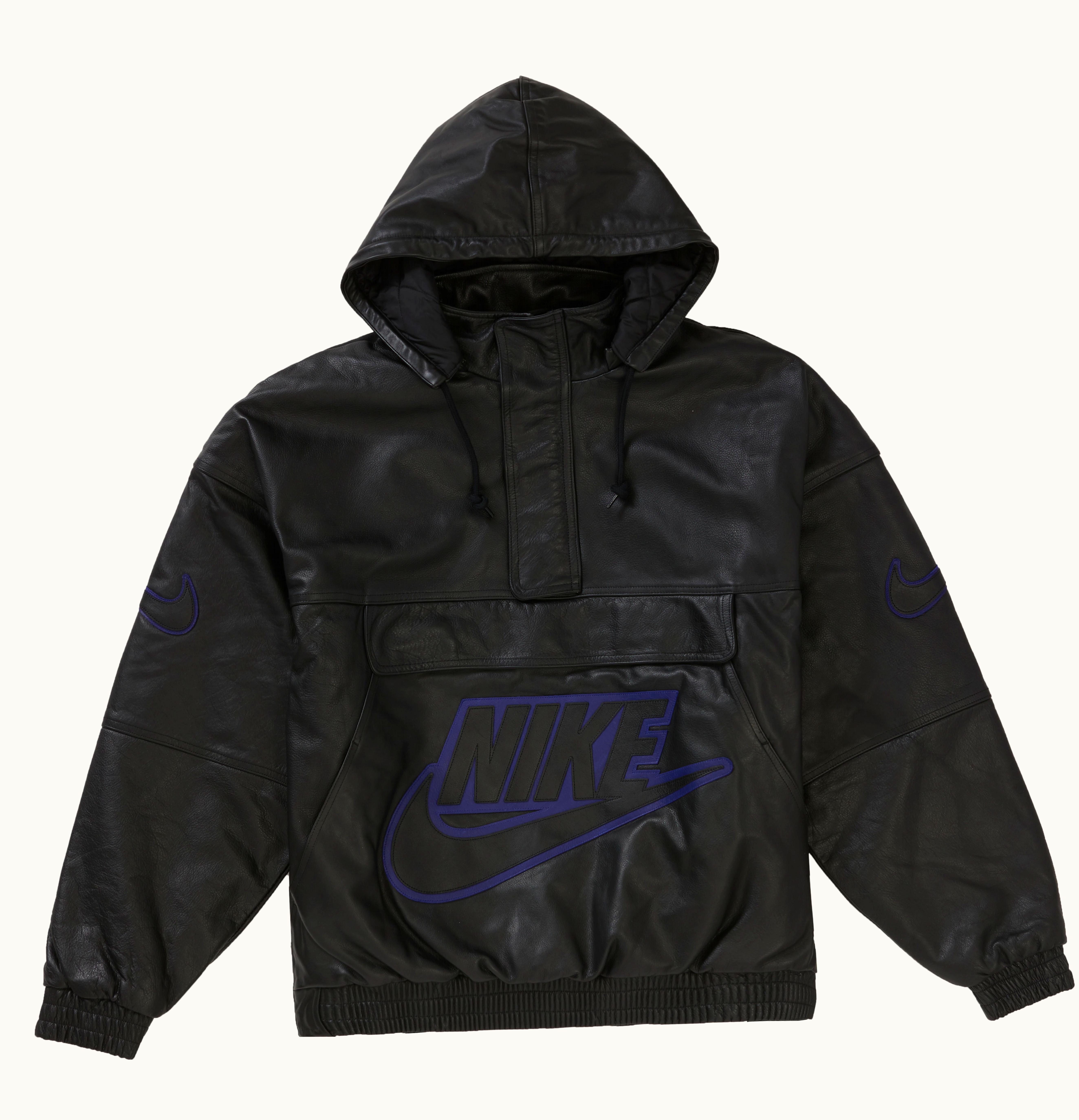 Supreme Supreme Nike Leather Anorak Black