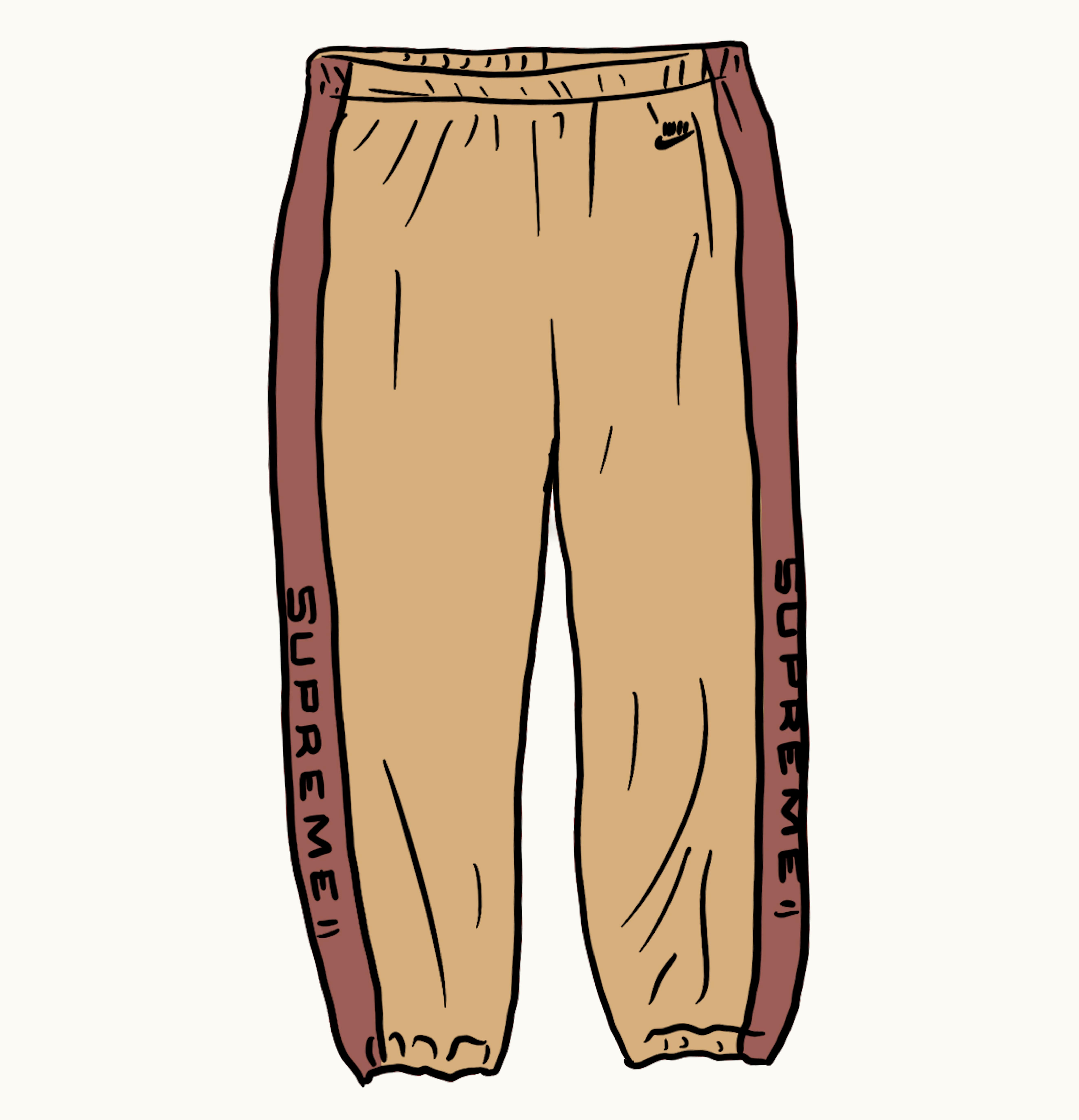 Supreme Supreme Nike Velour Track Pant Tan