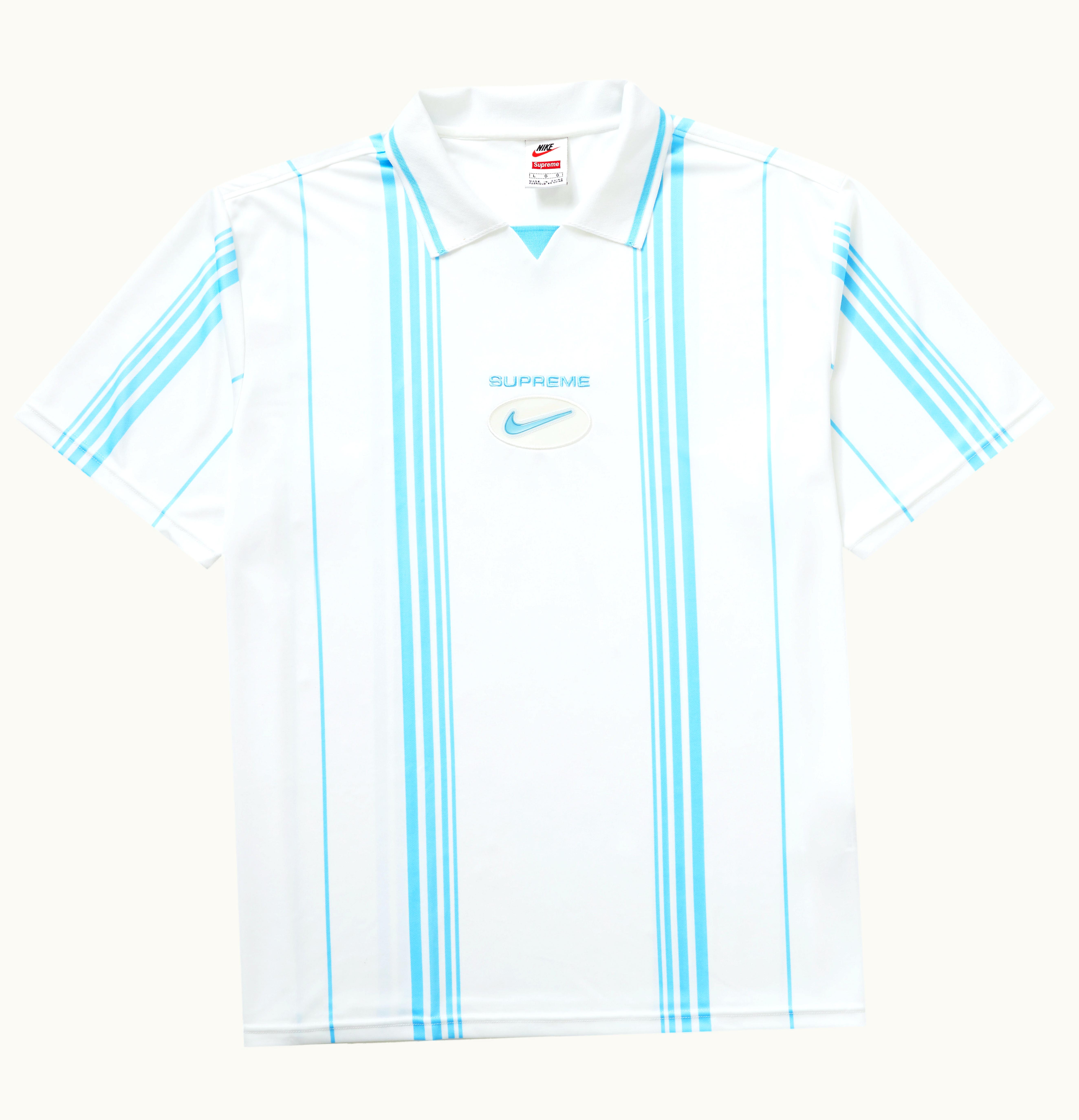Supreme Supreme Nike Jewel Stripe Soccer Jersey White