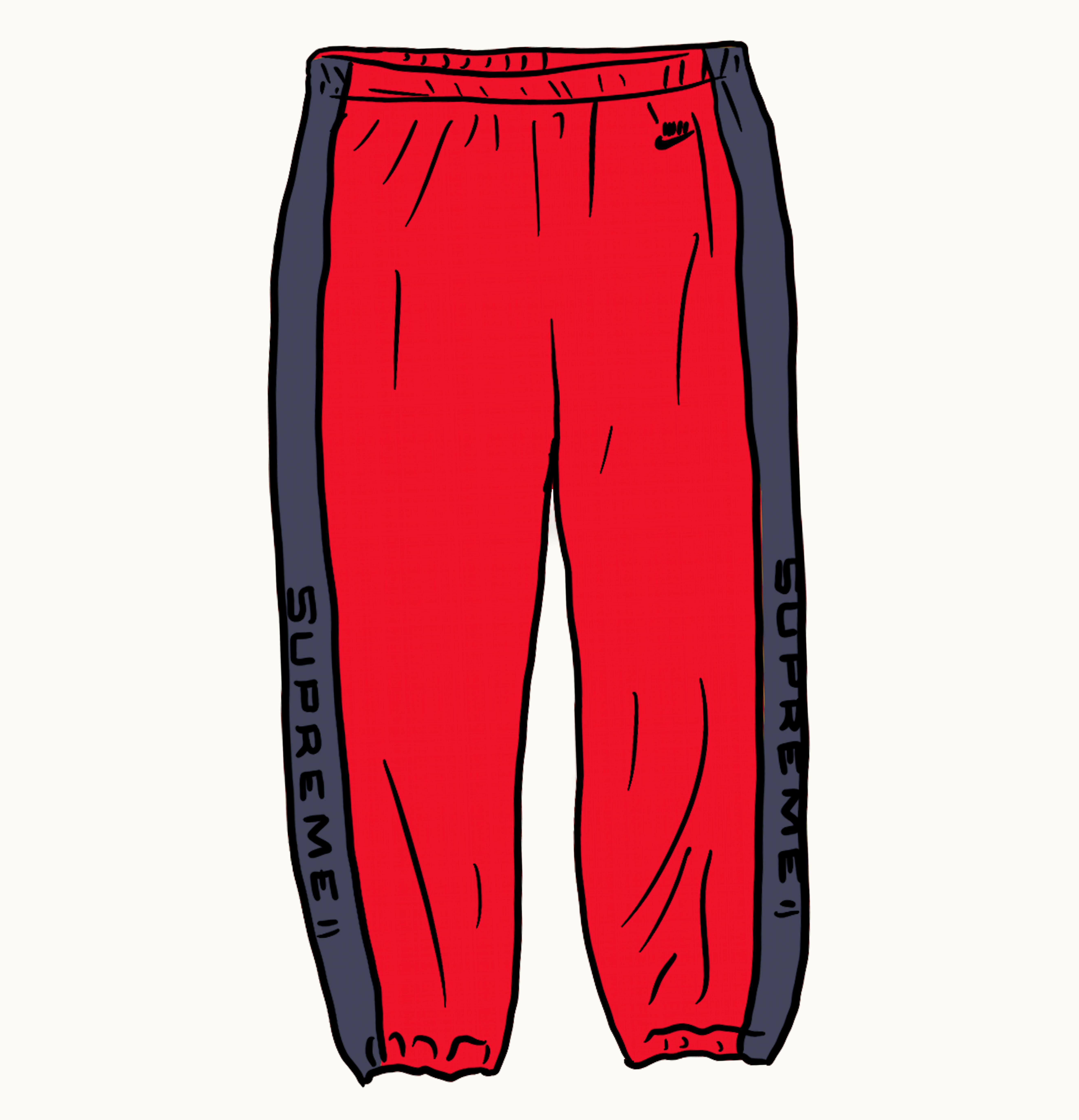 Supreme Supreme Nike Velour Track Pant Red