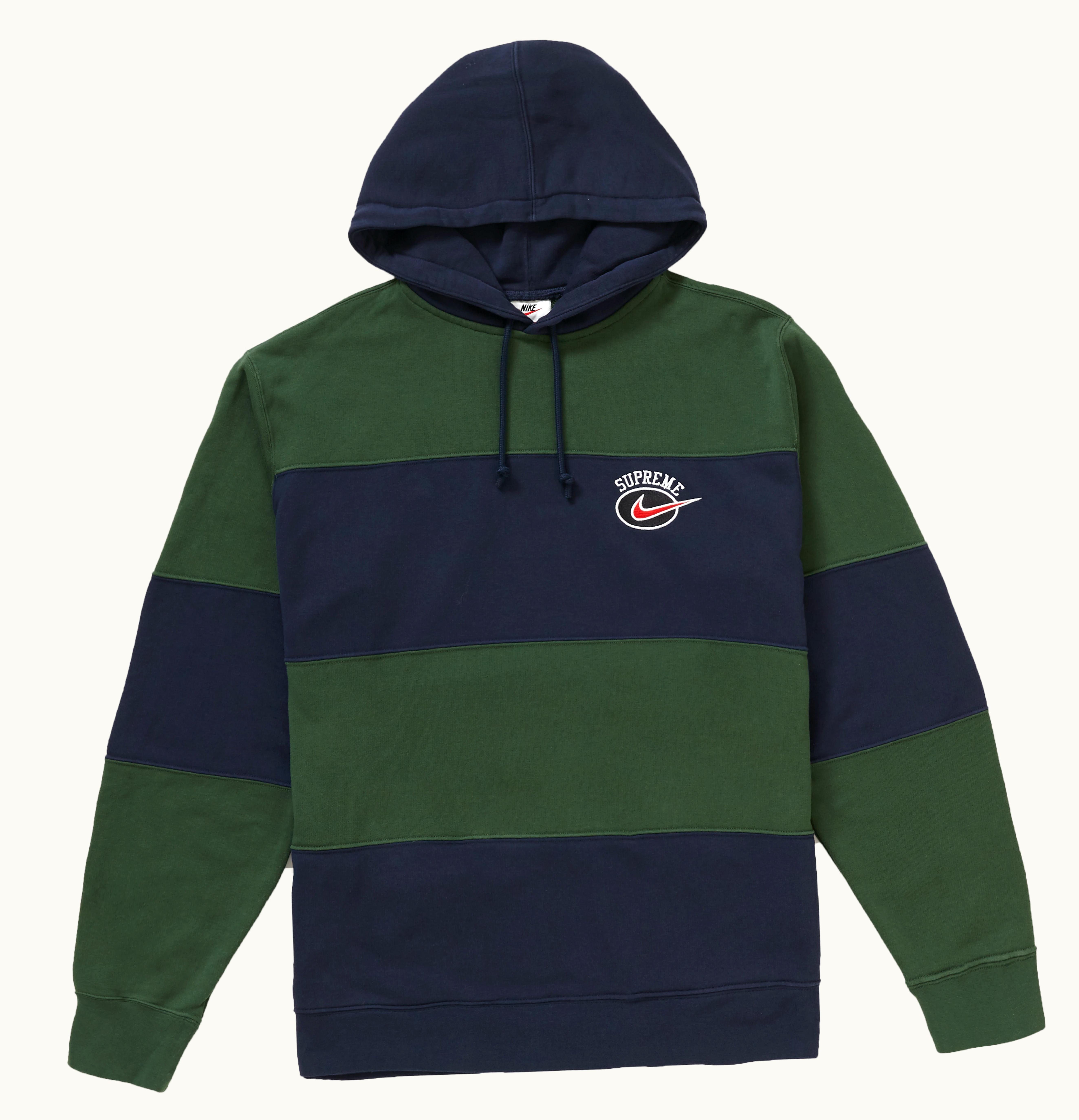 Supreme Supreme Nike Stripe Hooded Sweatshirt Navy