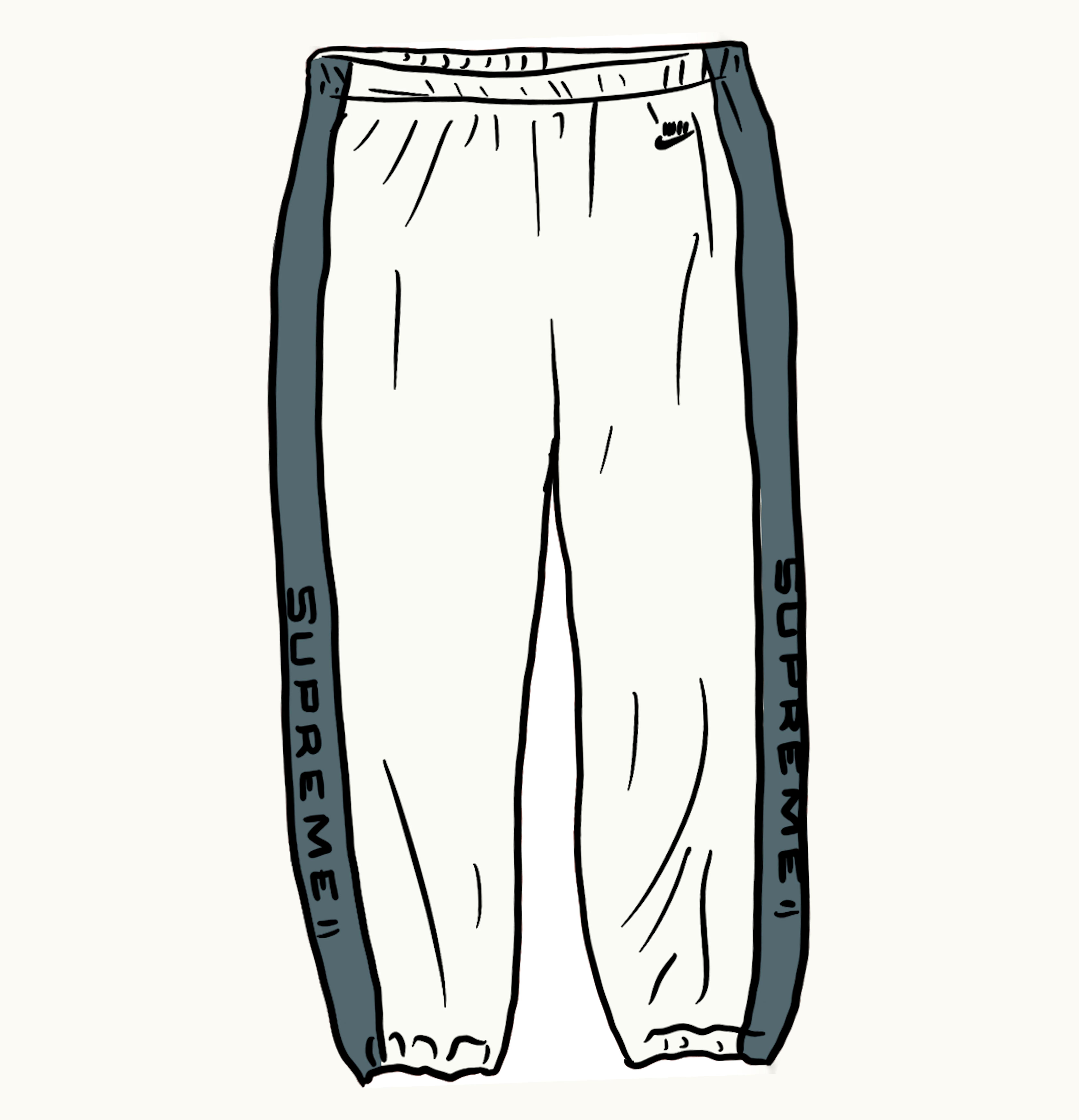 Supreme Supreme Nike Velour Track Pant White