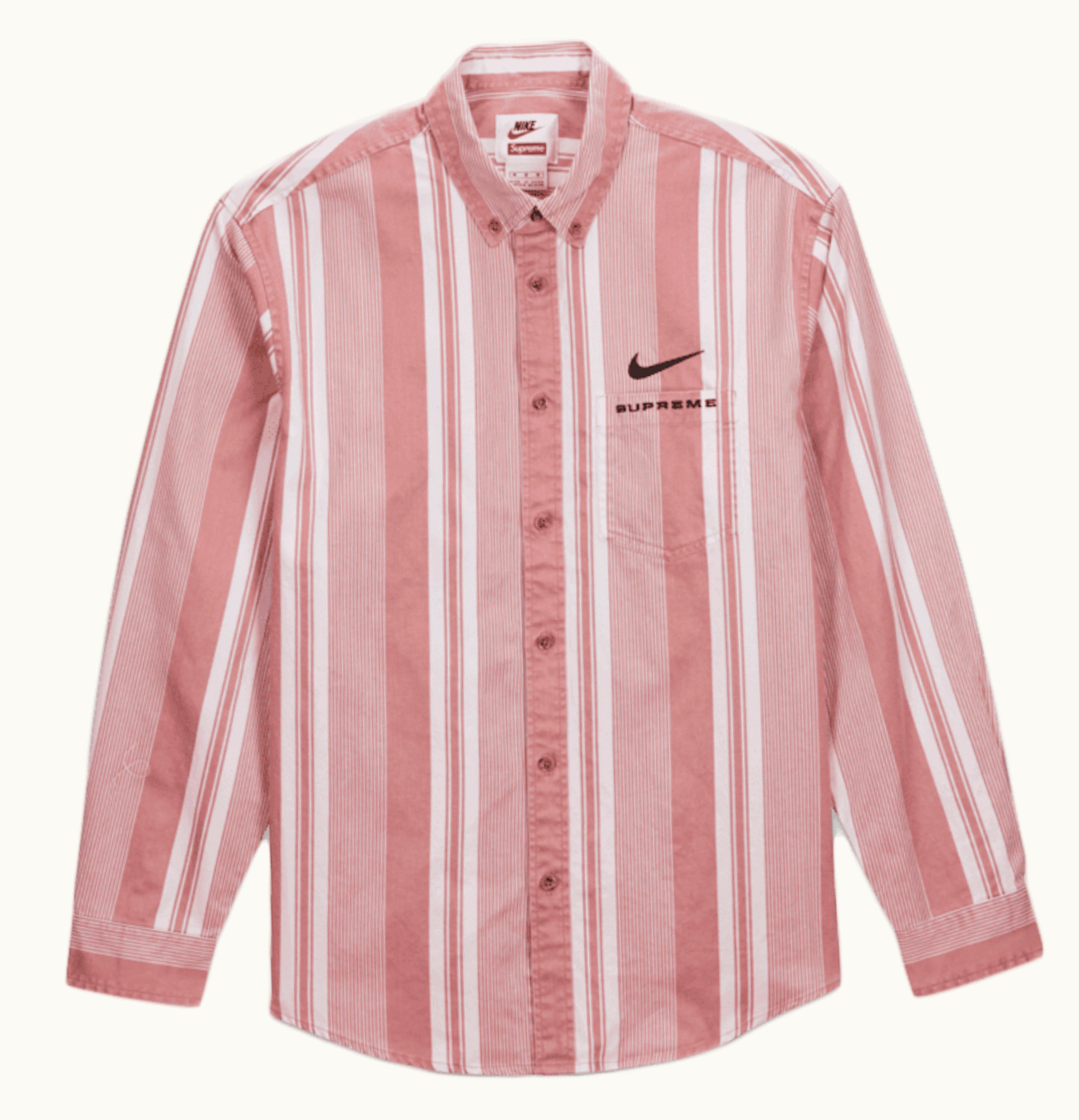 Supreme Supreme Nike Cotton Twill Shirt Pink Stripe