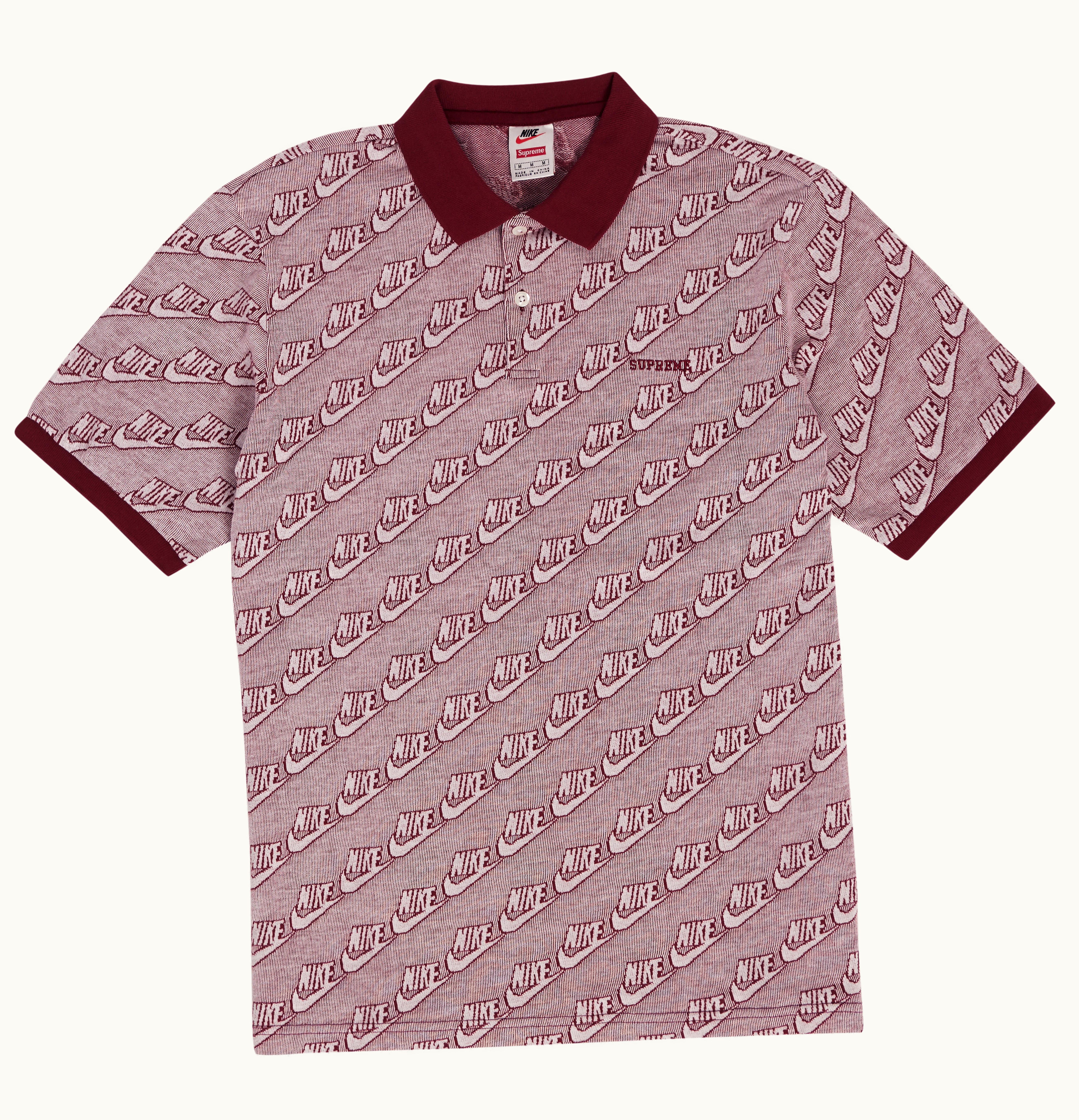 Supreme Supreme Nike Jacquard Polo Burgundy