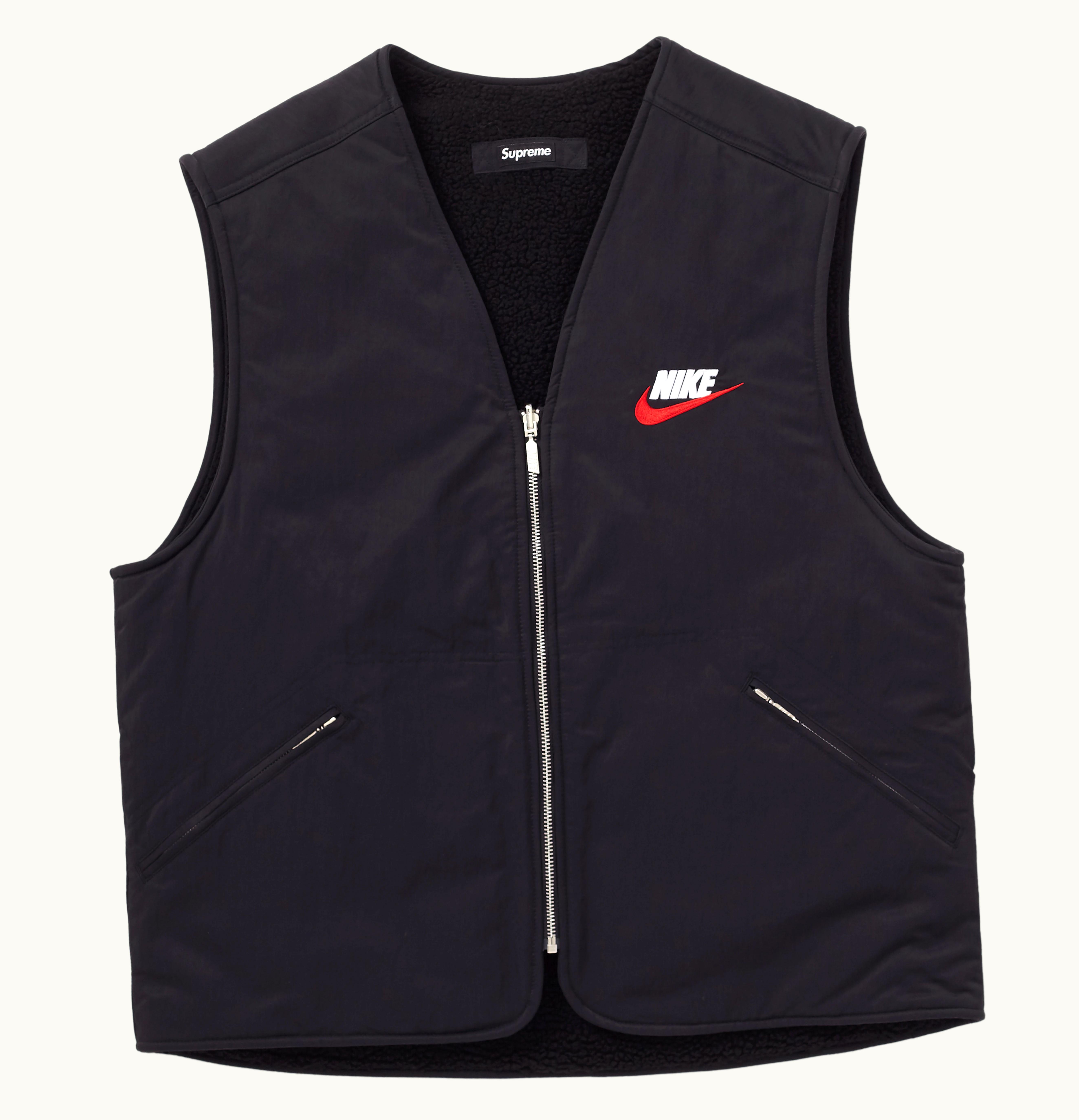 Supreme Supreme Nike Reversible Nylon Sherpa Vest Black