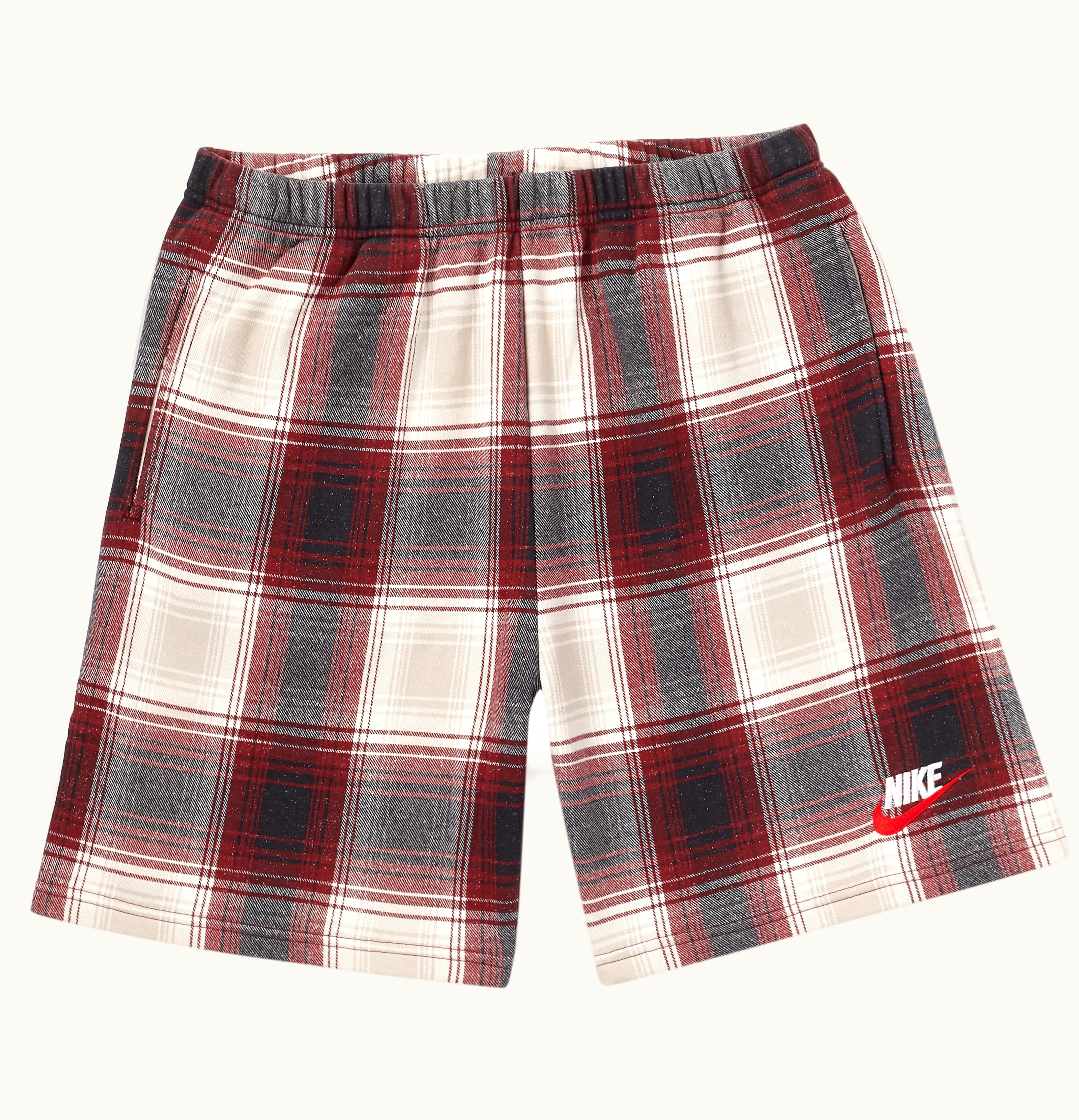 Supreme Supreme Nike Plaid Sweatshort Burgundy
