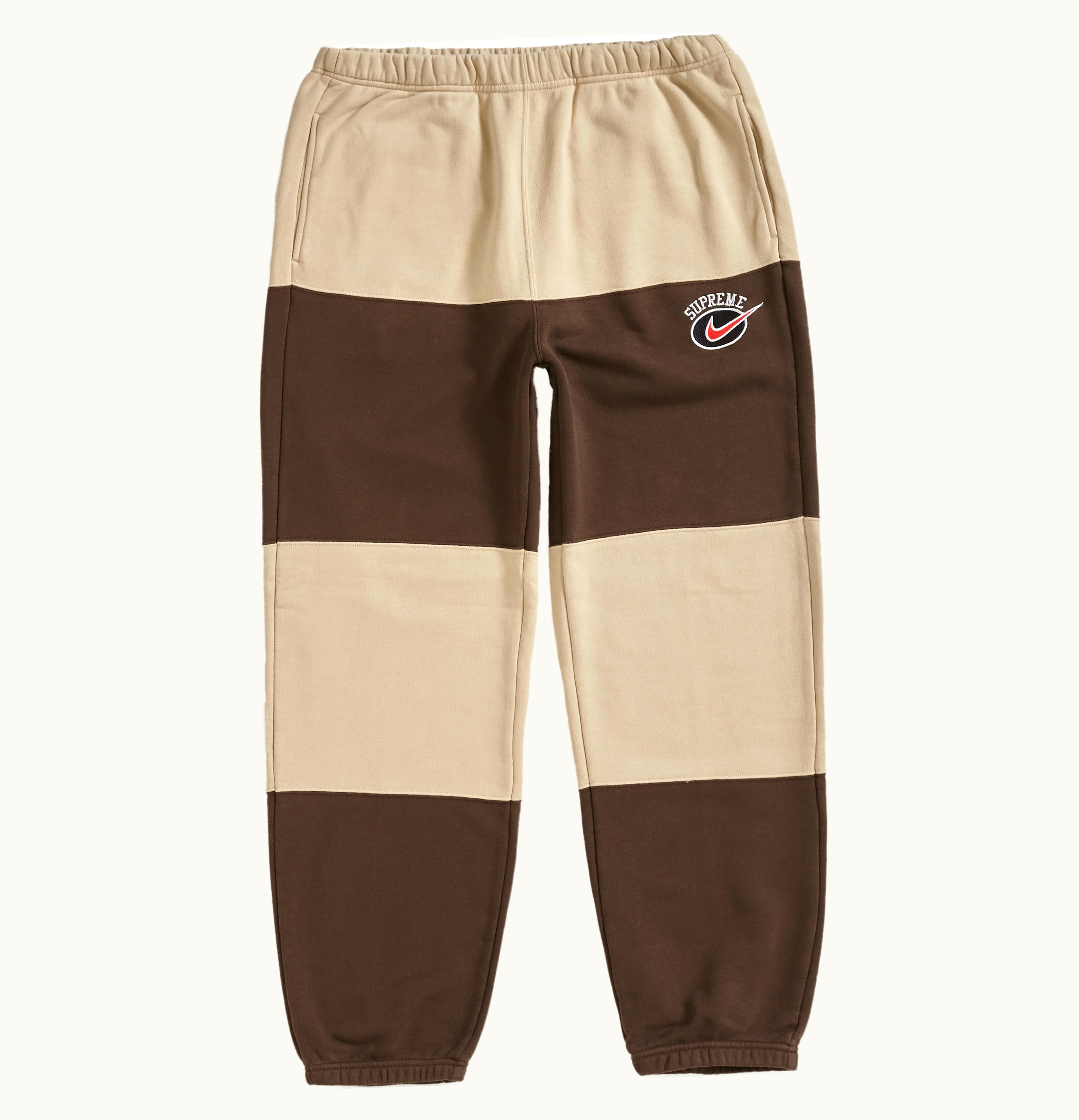 Supreme Supreme Nike Stripe Sweatpant Tan