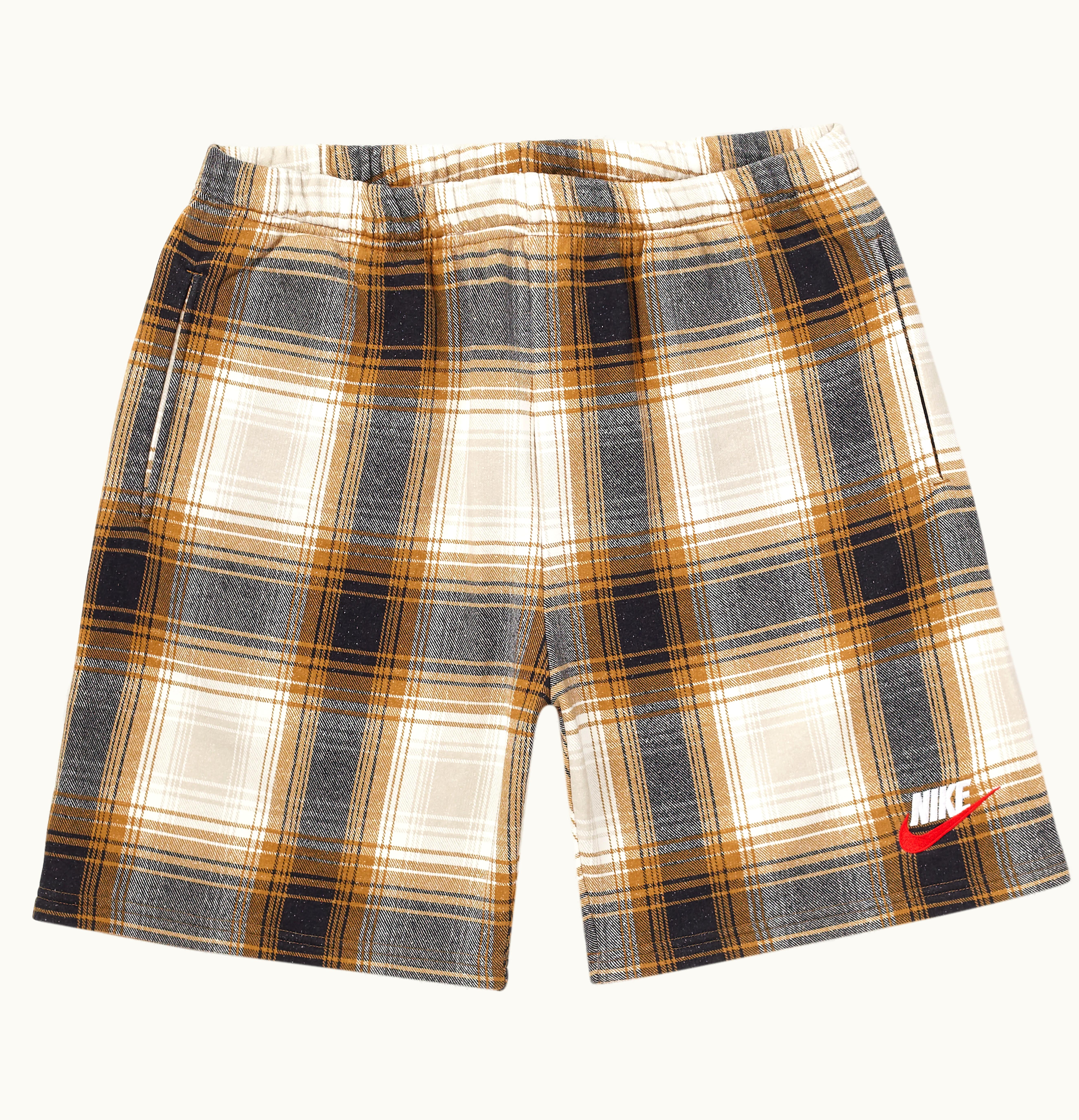 Supreme Supreme Nike Plaid Sweatshort Mustard