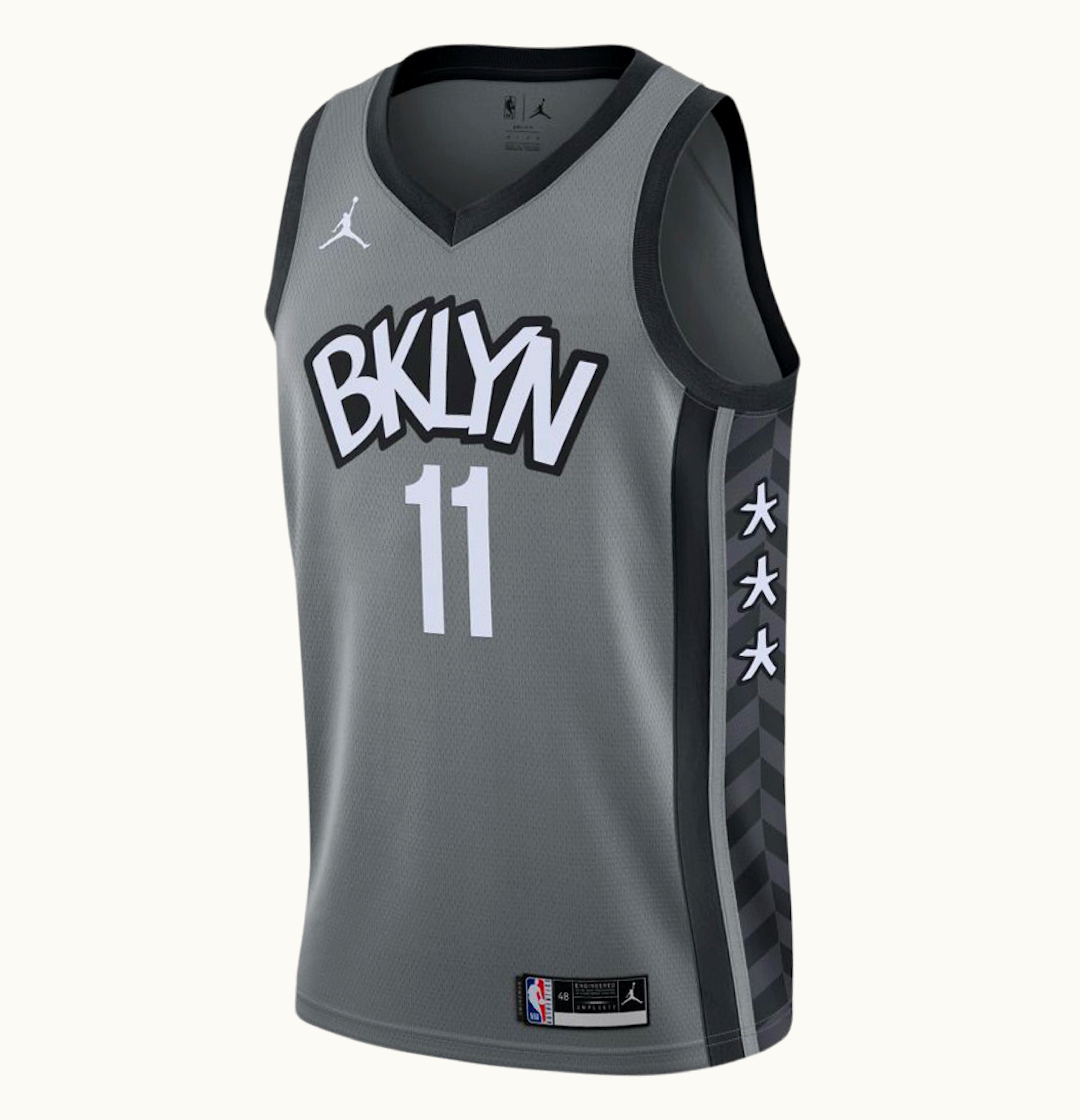 Nike Nike NBA Brooklyn Nets Kyrie Irving Statement Edition 2020 Swingman Jersey Grey Black