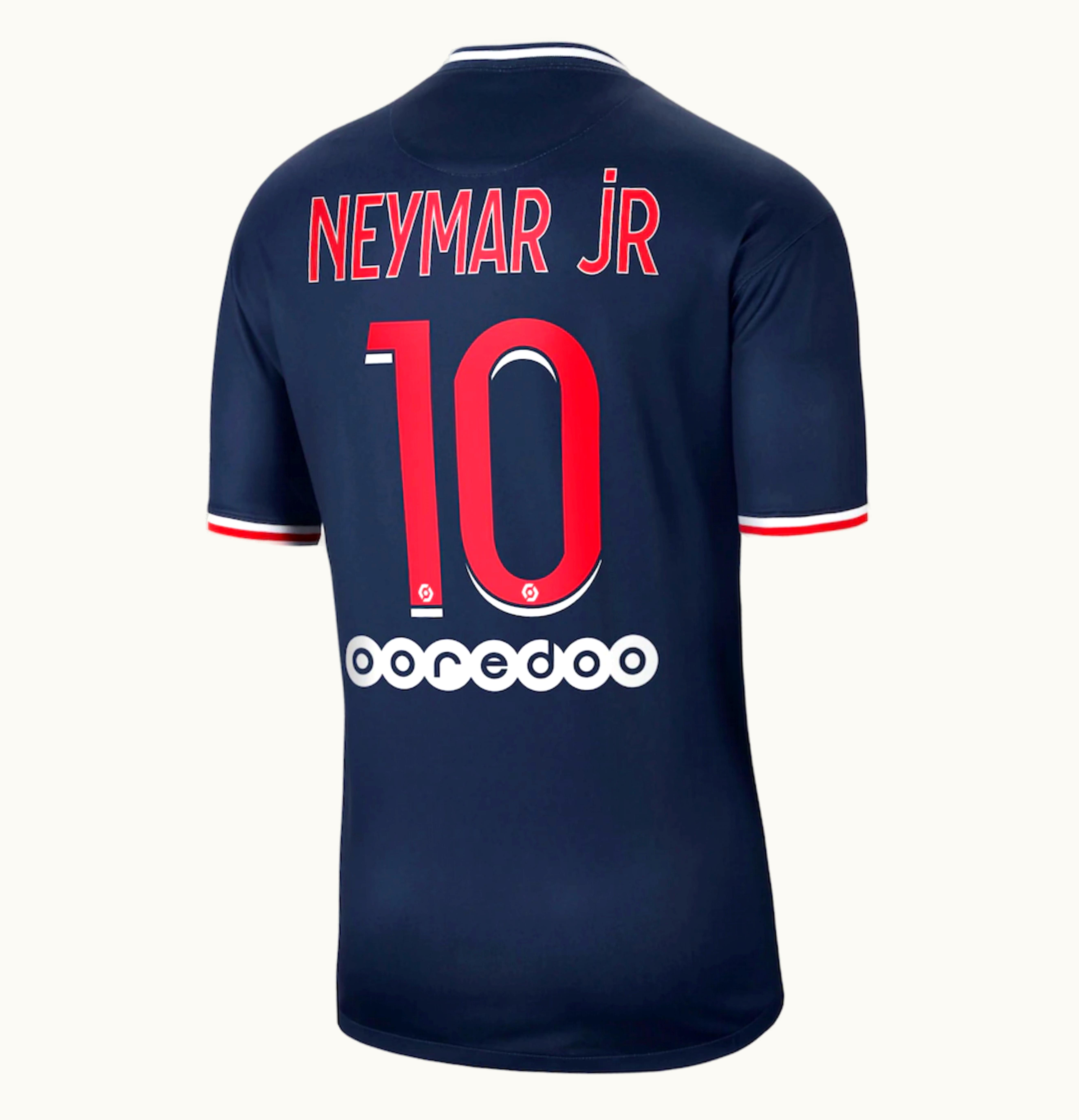 Nike Nike Paris Saint Germain Home Stadium Shirt 2020 21 with Neymar Jr 10 printing Jersey Blue