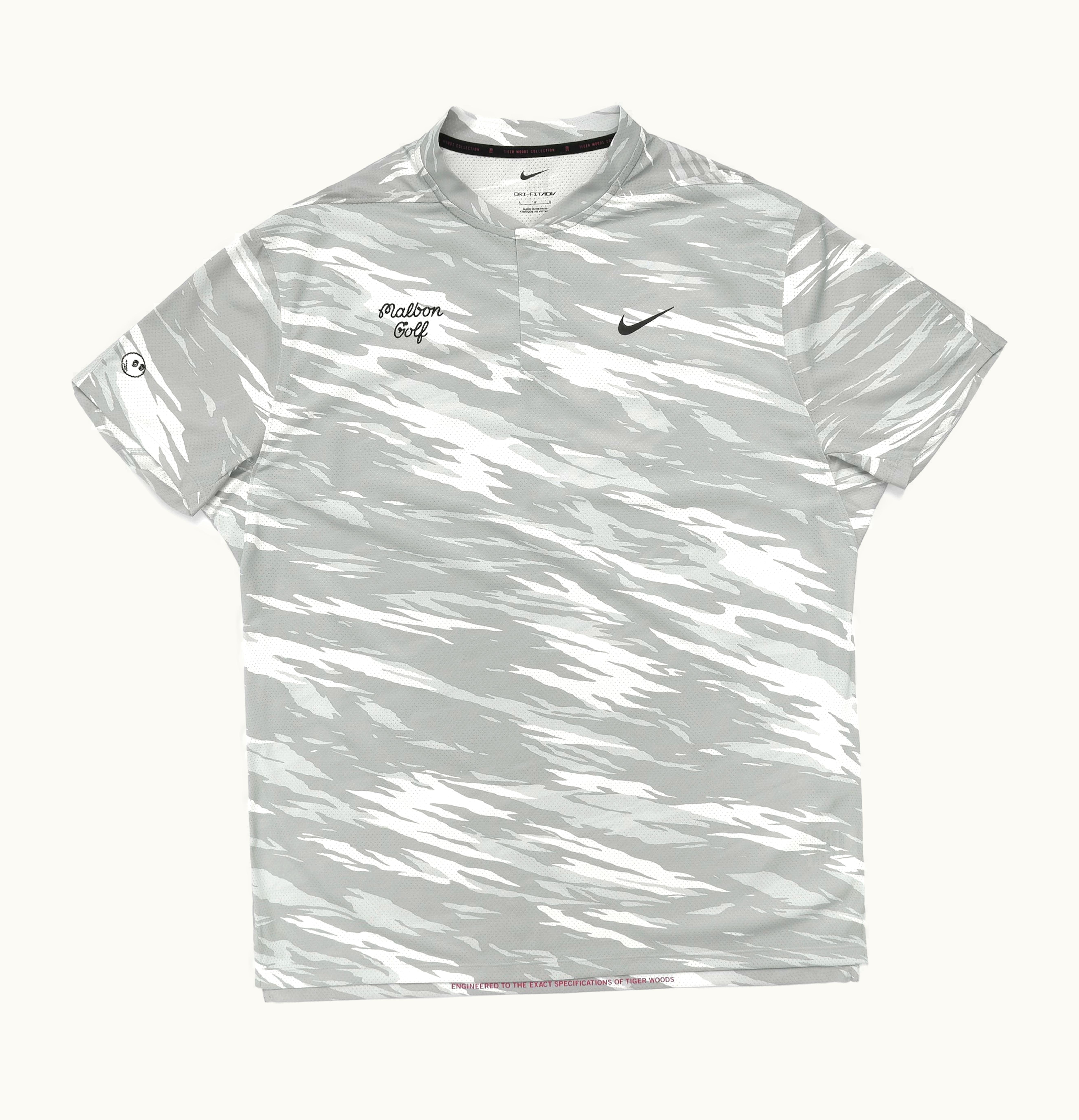 Malbon Golf Malbon Golf x Nike Dri FIT ADV Tiger Woods Blade Polo White Black