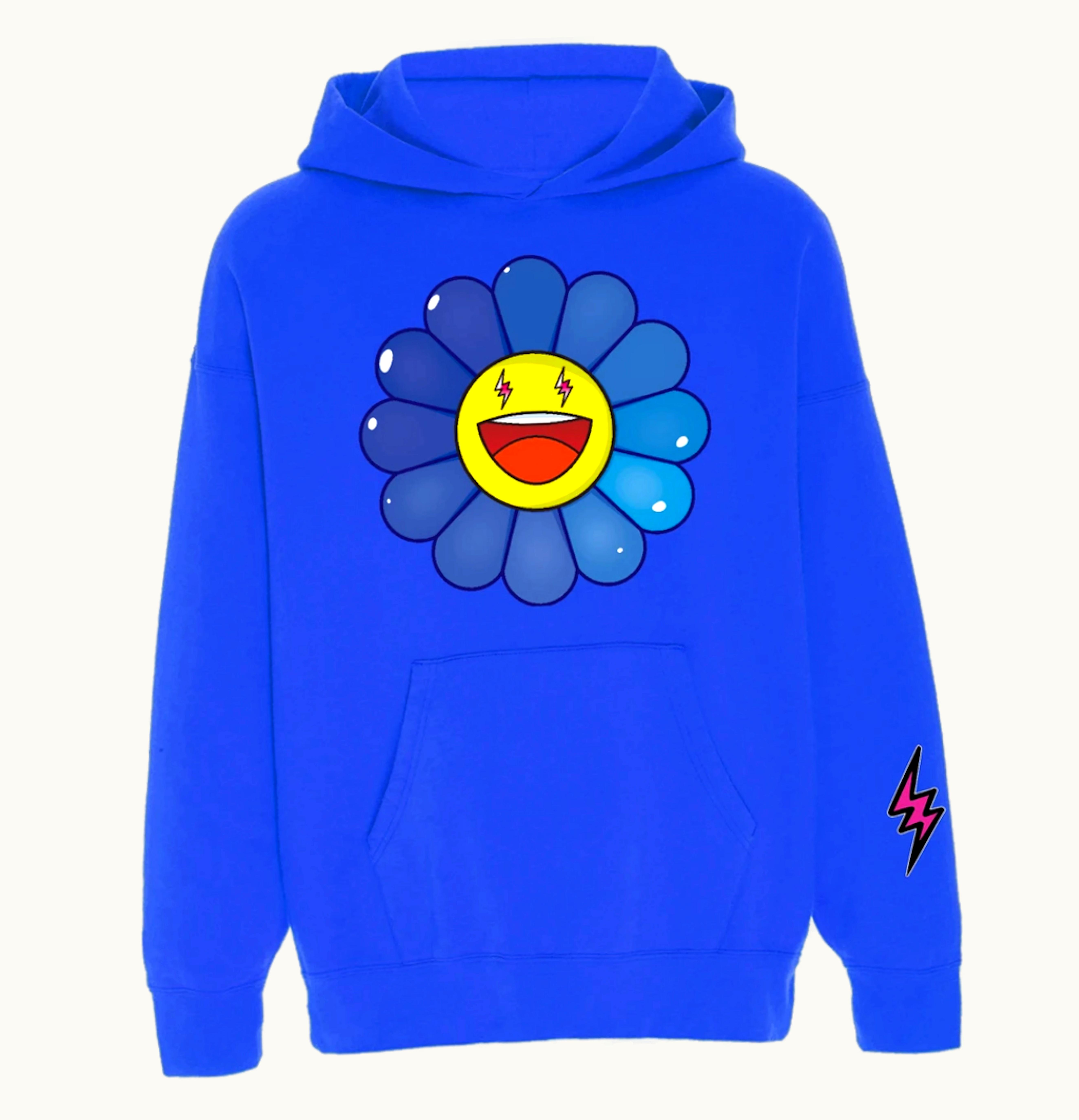 J Balvin J Balvin x Takashi Murakami Flower Hoodie Blue