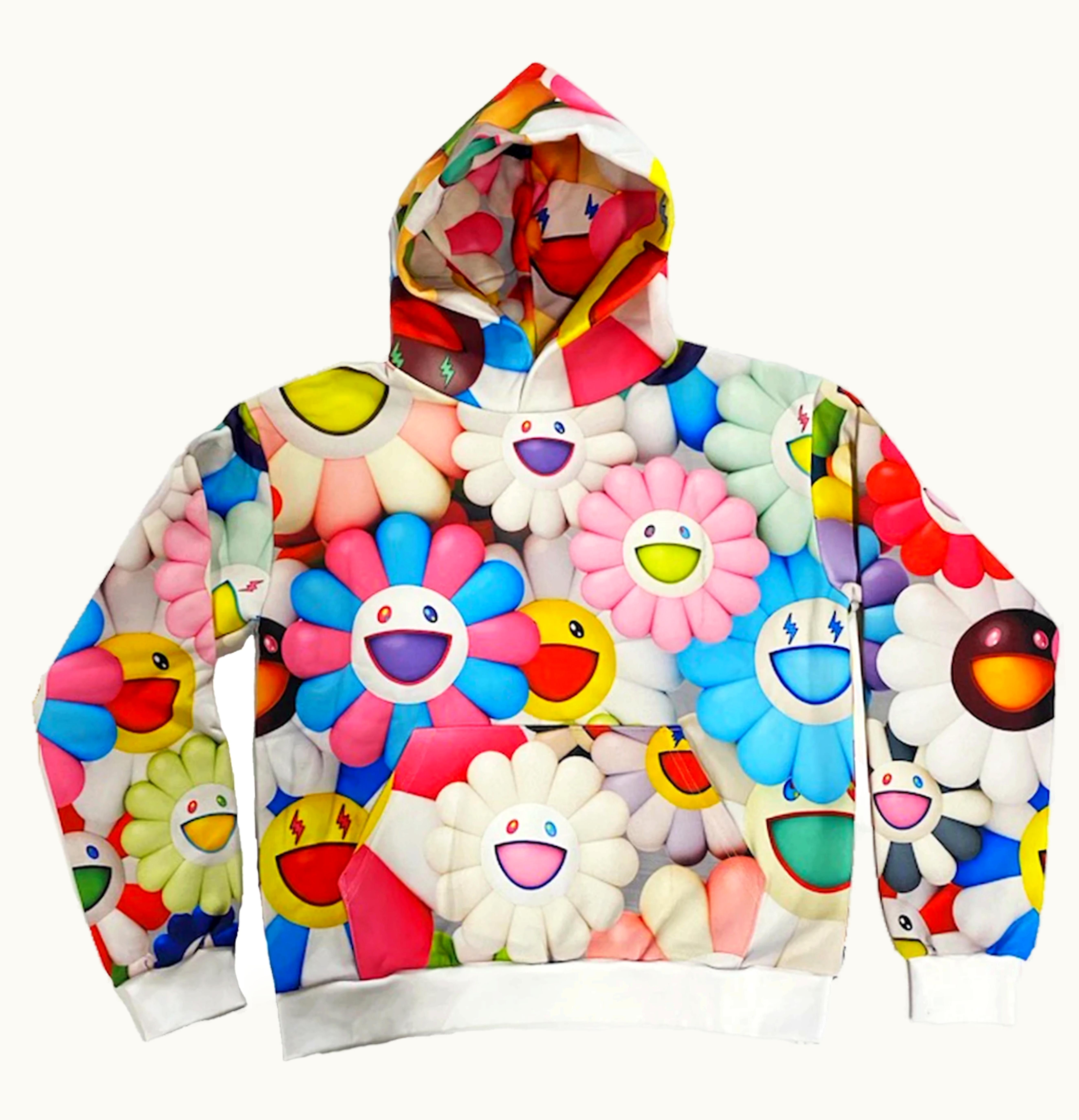 J Balvin J Balvin x Takashi Murakami All Over Flowers Hoodie Multi