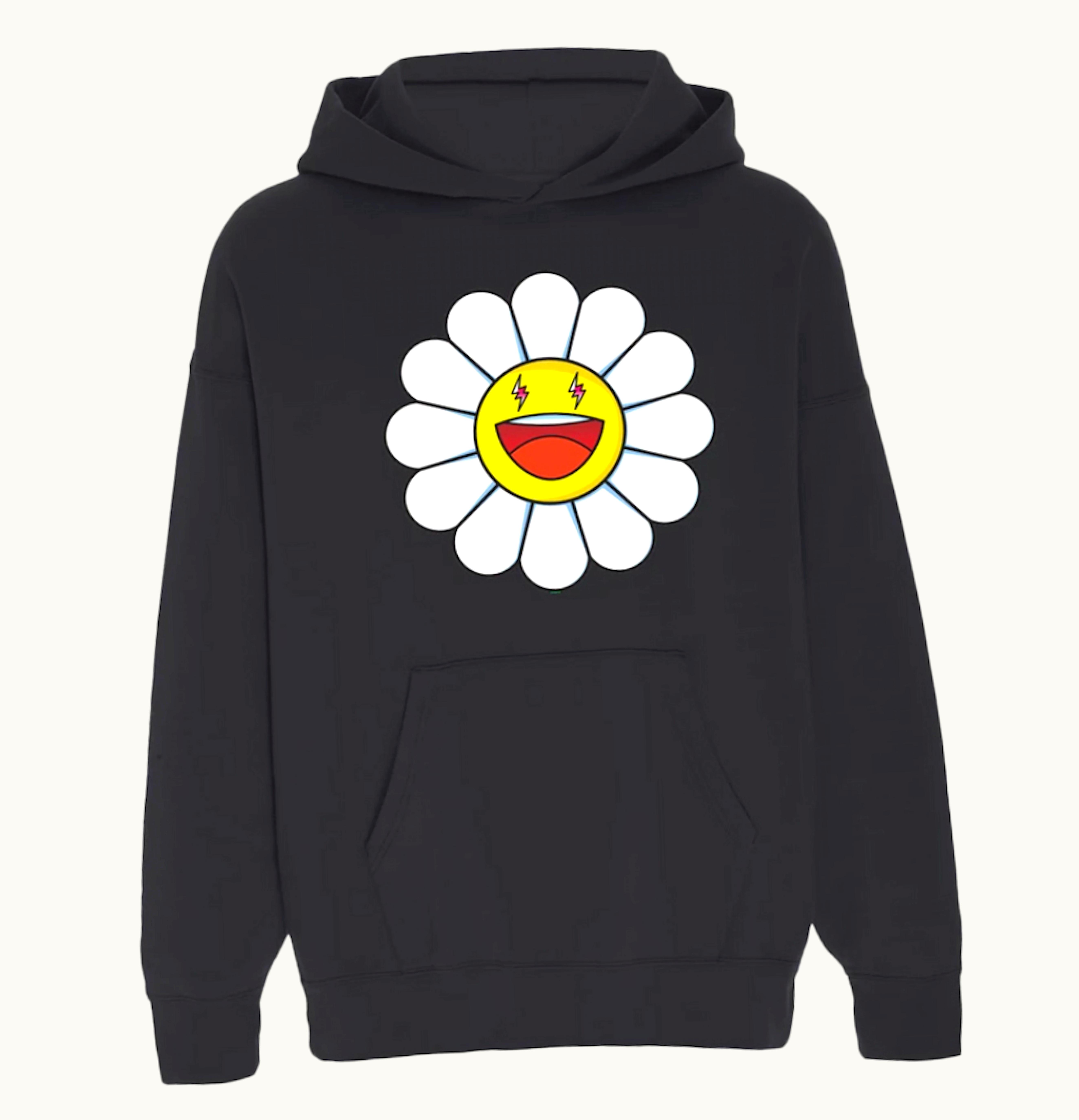 J Balvin J Balvin Blanco x Takashi Murakami Large Flower Hoodie Black