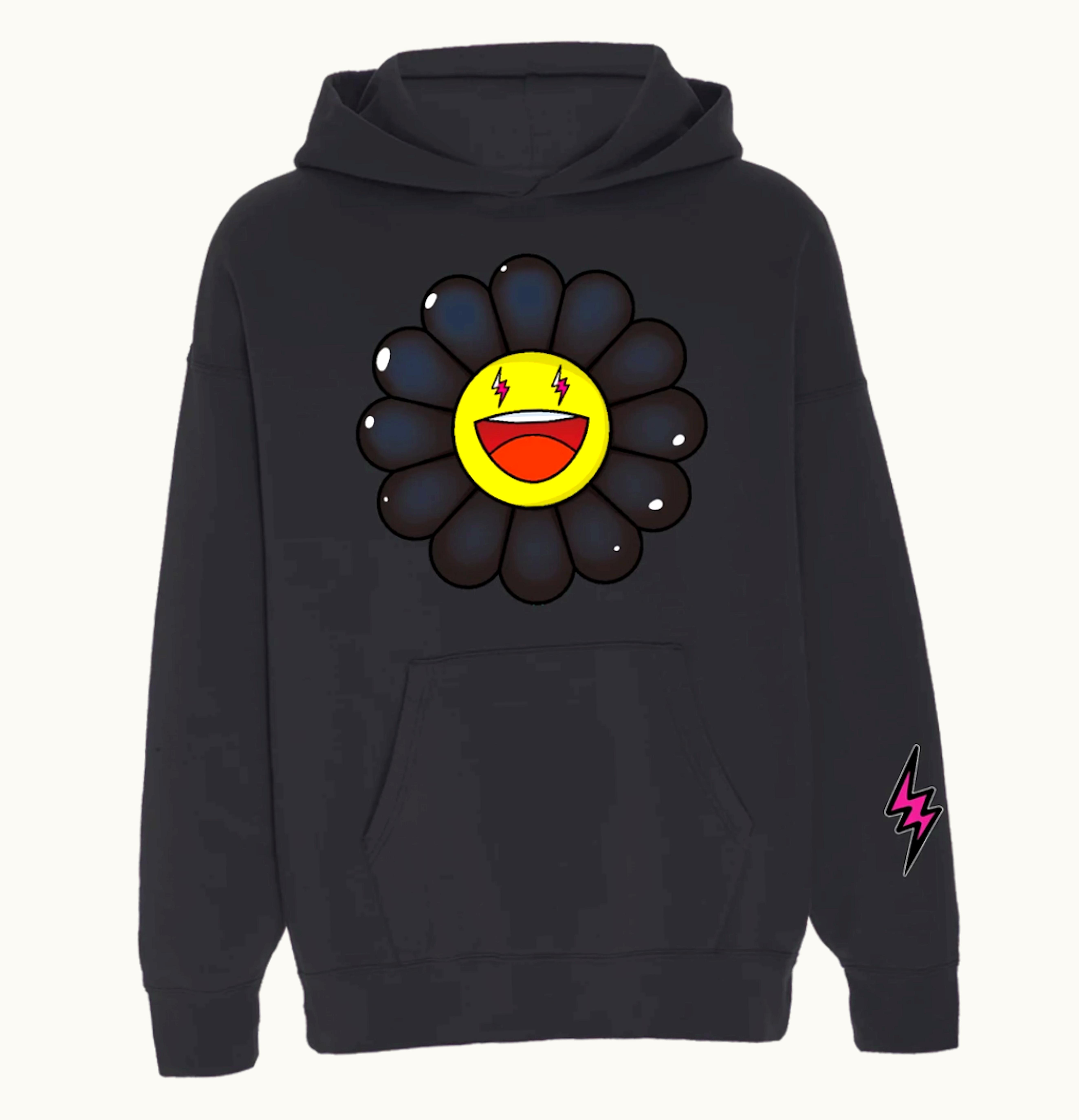 J Balvin J Balvin x Takashi Murakami Flower Hoodie Black