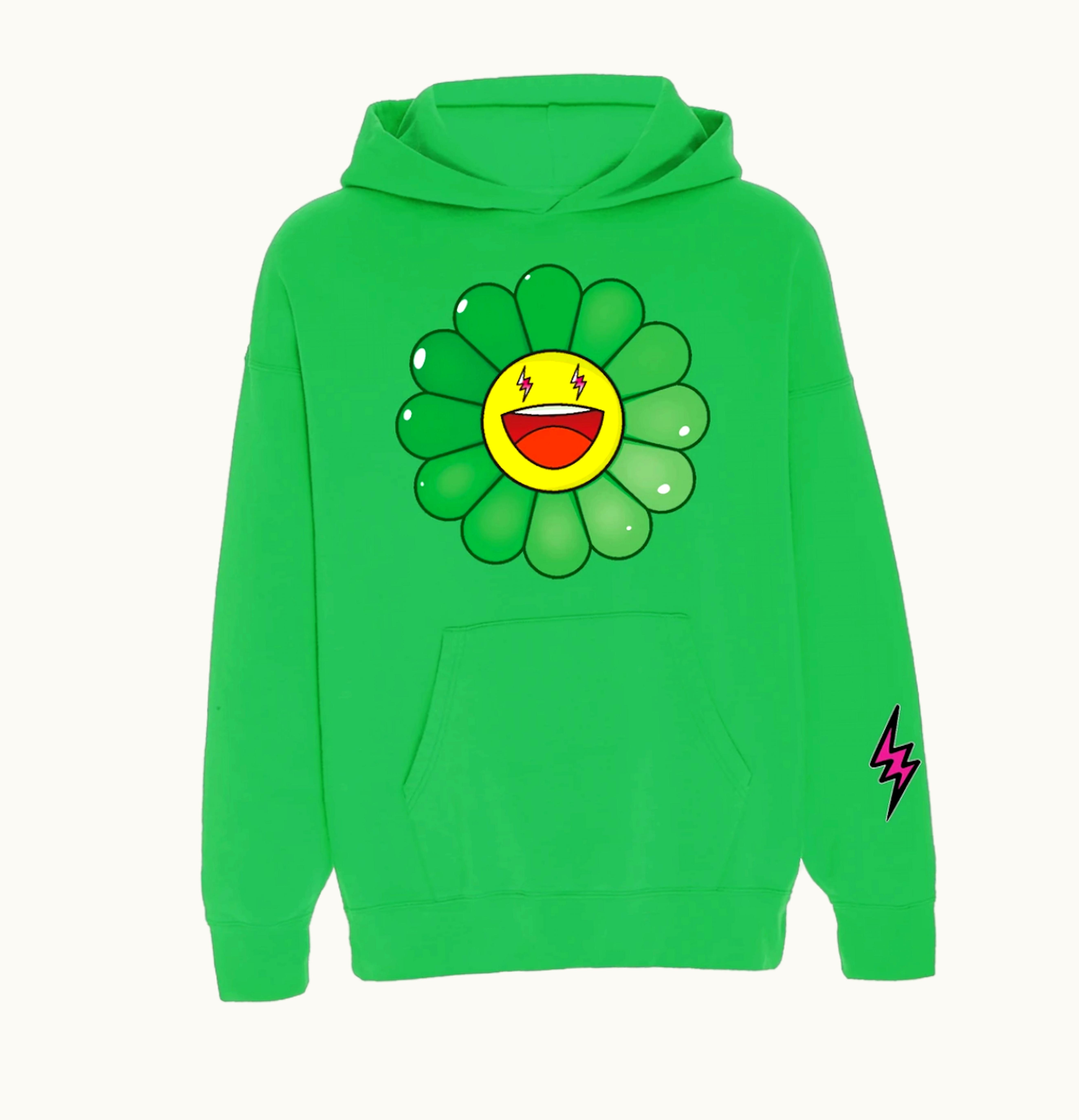 J Balvin J Balvin x Takashi Murakami Flower Hoodie Green