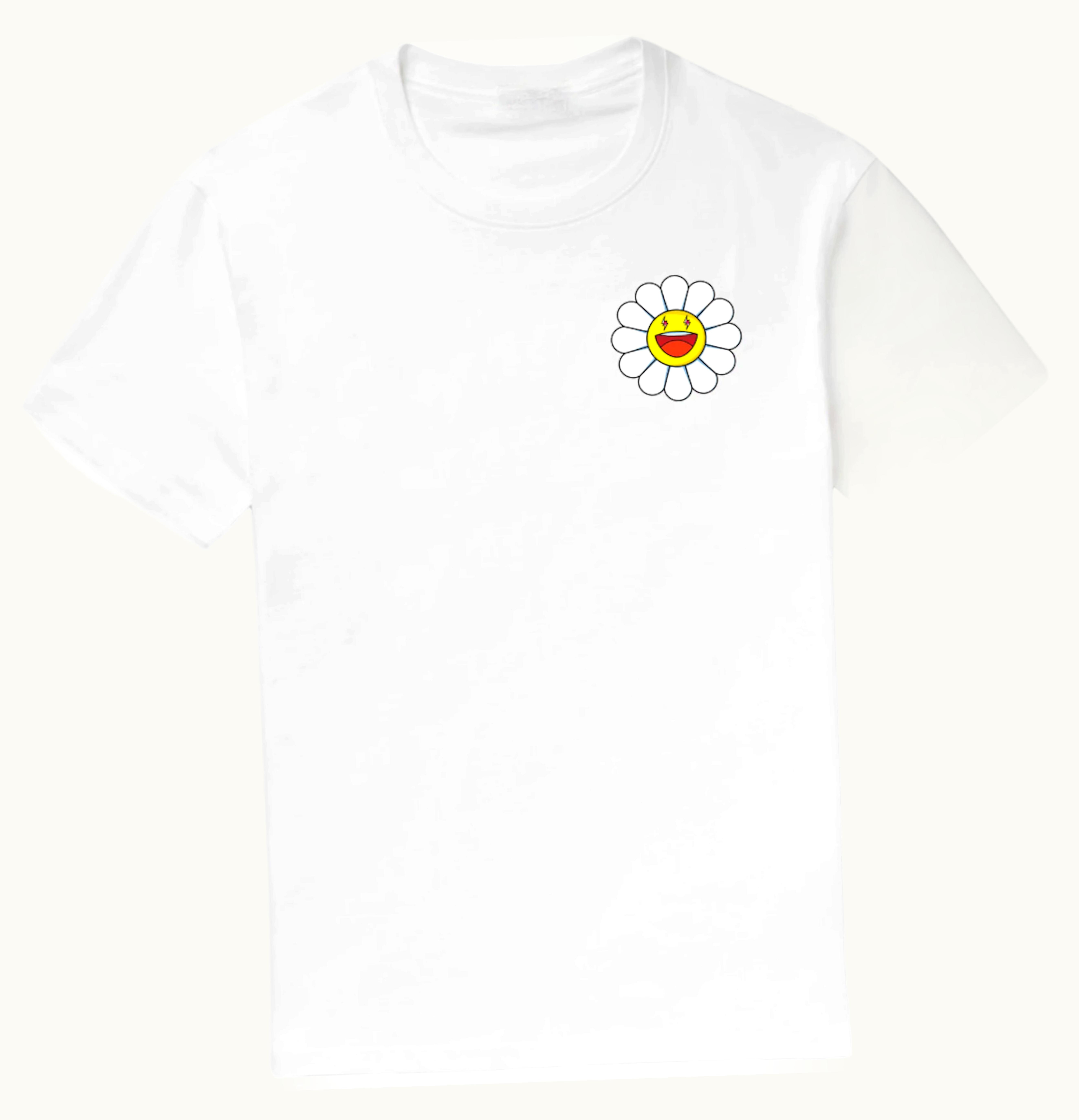 J Balvin J Balvin Blanco x Takashi Murakami Flower Tee White