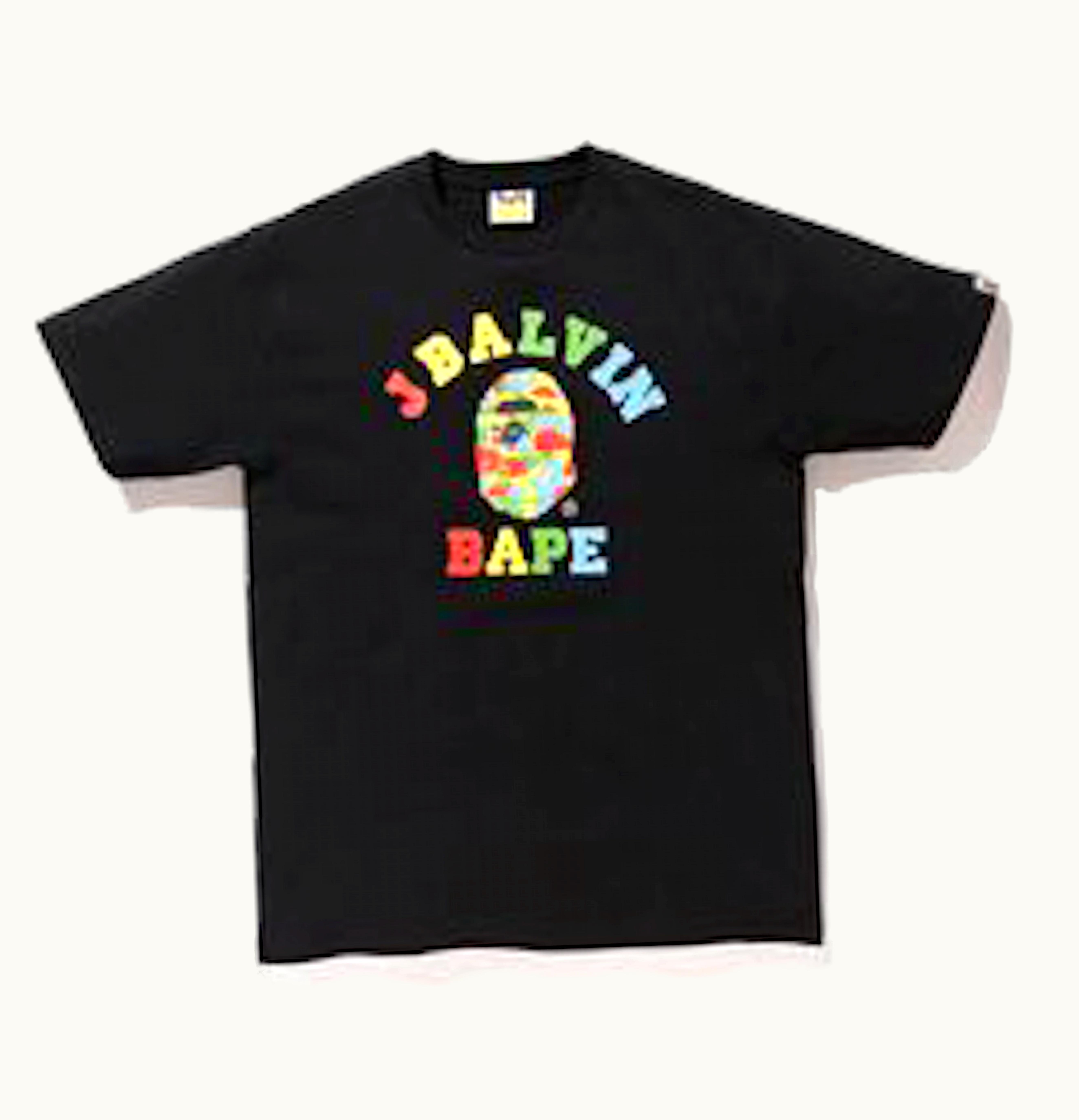 BAPE BAPE x J Balvin Camo College Logo Tee Black