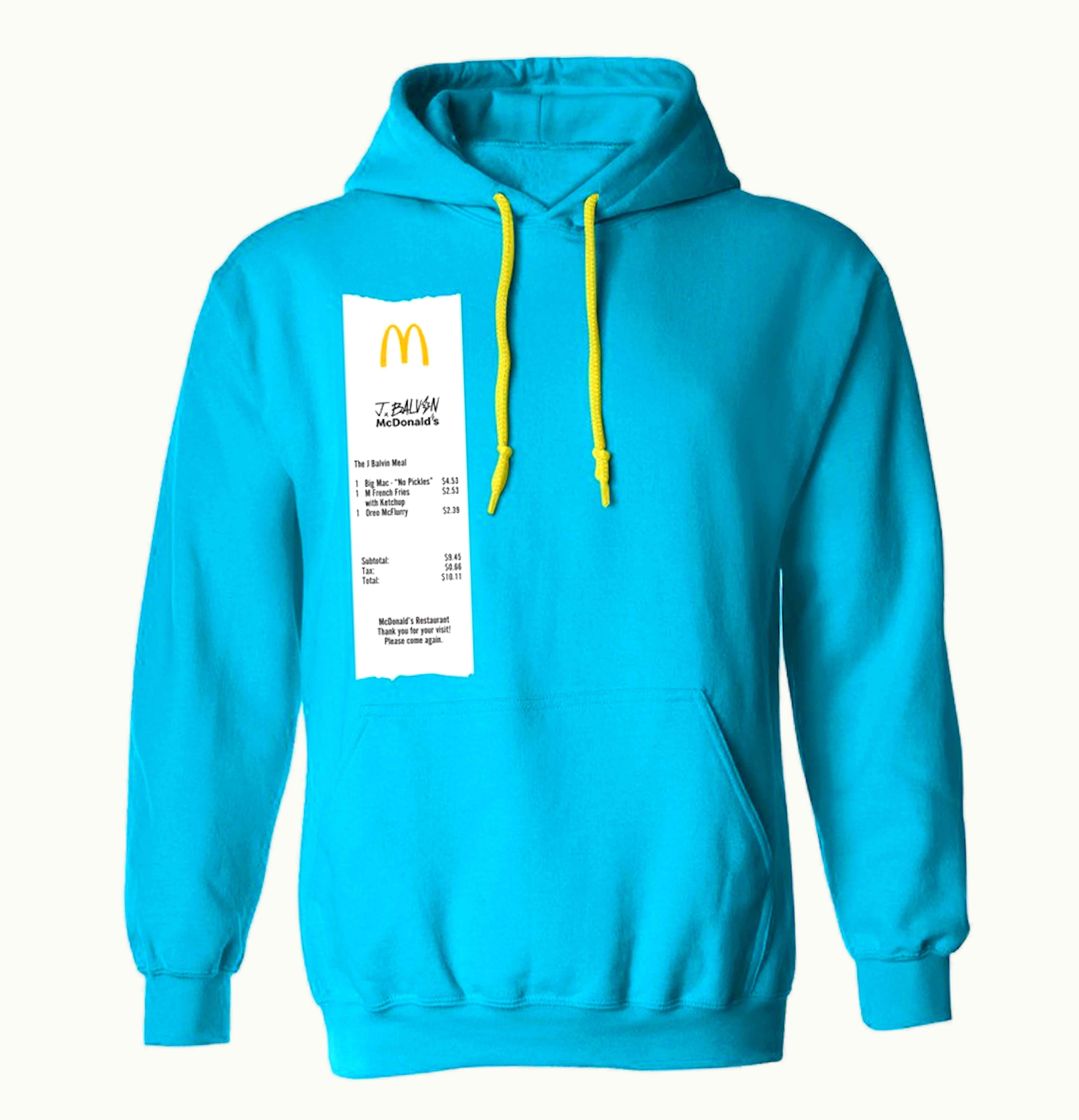 J Balvin J Balvin x McDonalds Meal Hoodie Blue