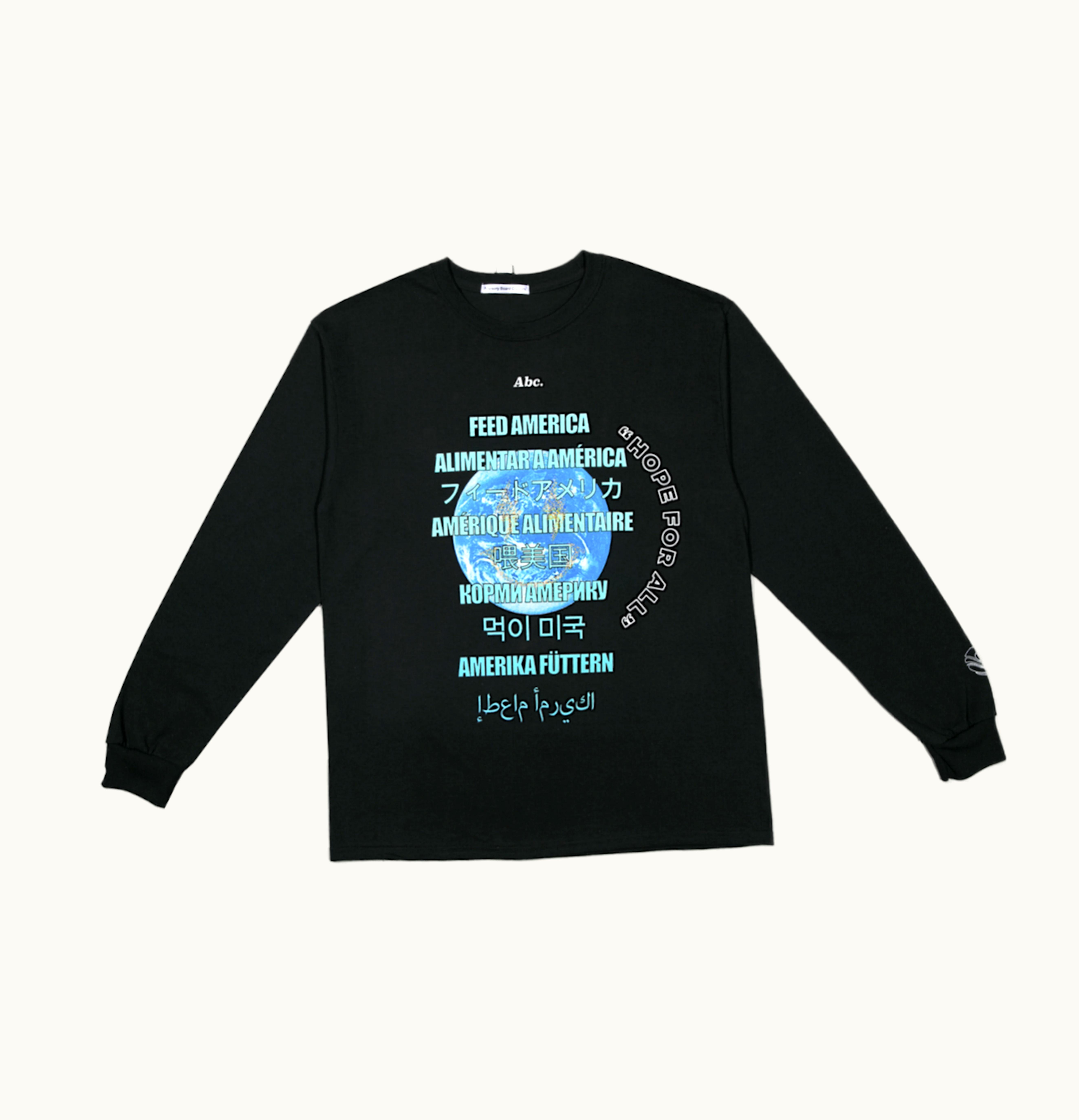 Advisory Board Crystals Advisory Board Crystals x J Balvin Feeding America WORLD L S T Shirt Black