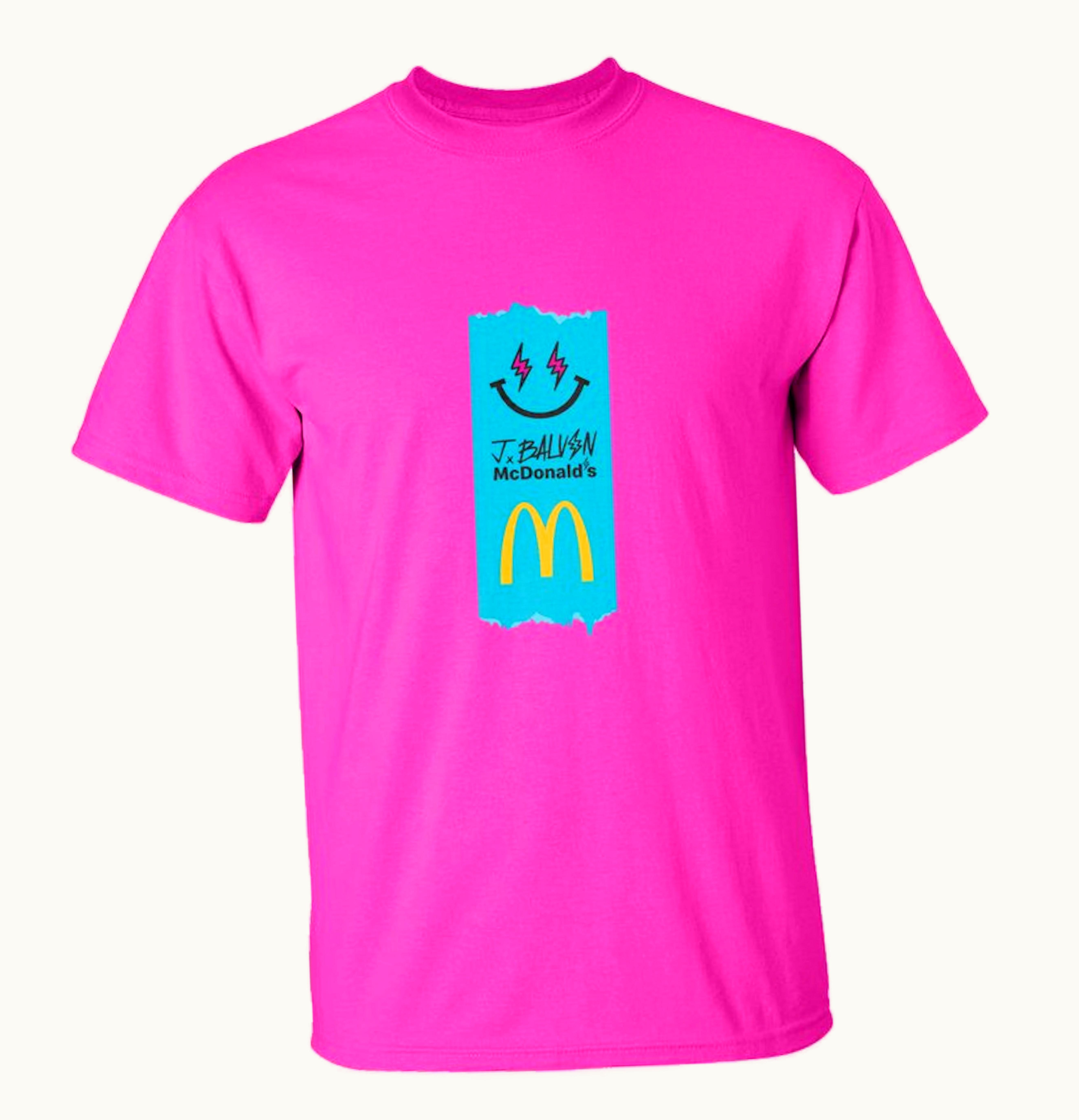 J Balvin J Balvin x McDonalds Logo Tee 2 Pink