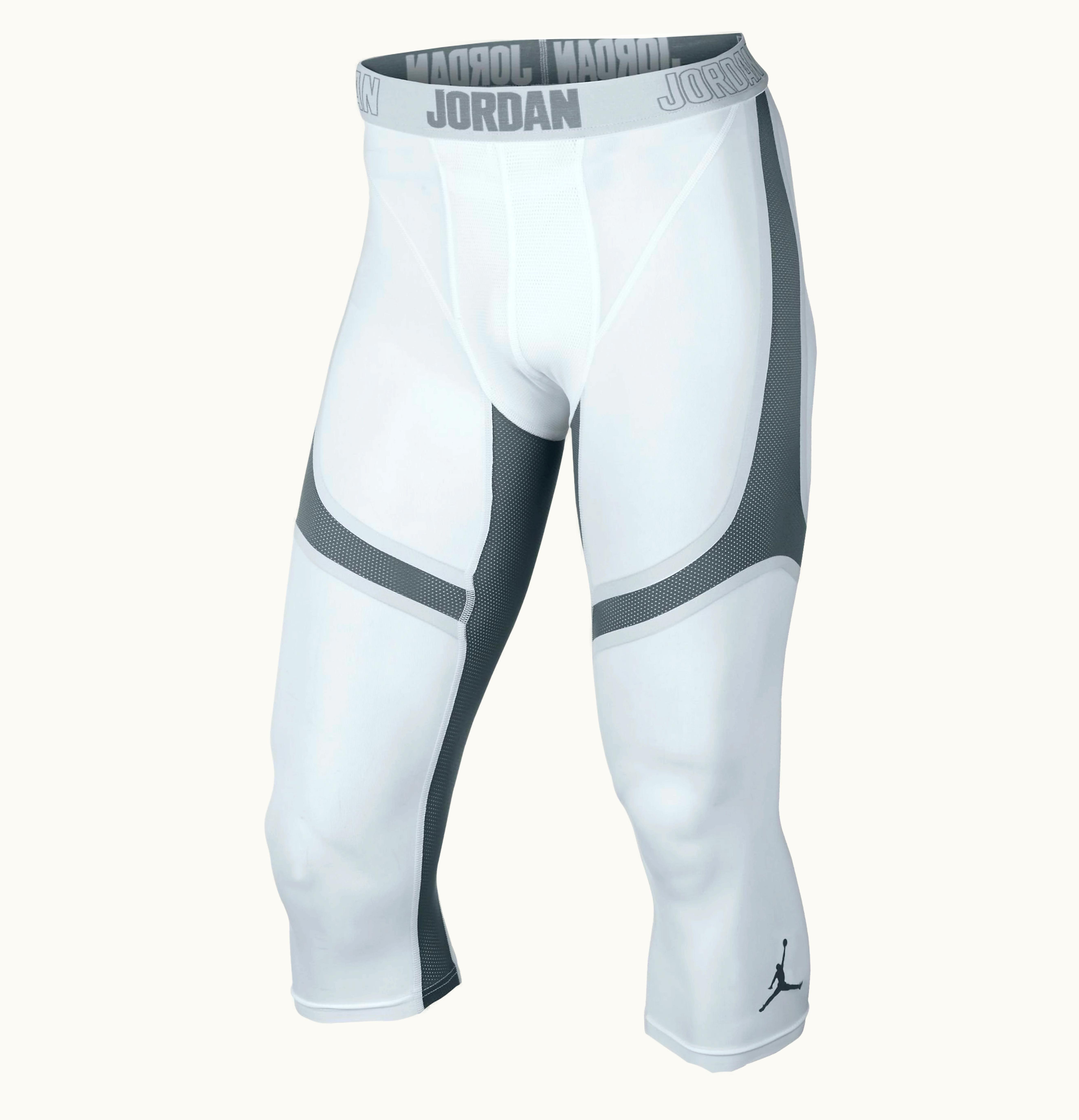 Jordan Jordan Stay Compression 3 4 Tights White Wolf Grey
