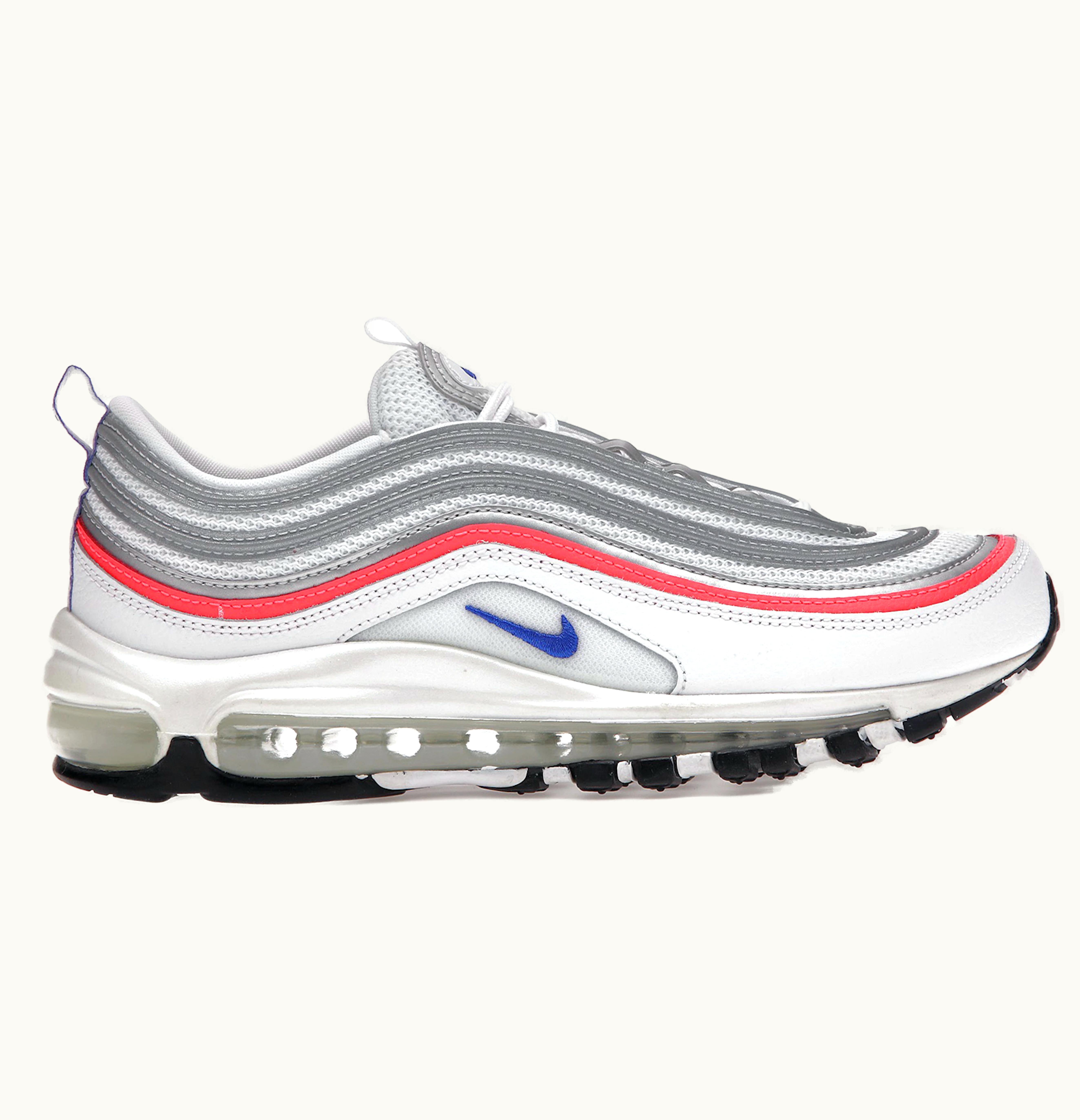 Nike Nike Air Max 97 Metallic Silver Flash Crimson Racer Blue W
