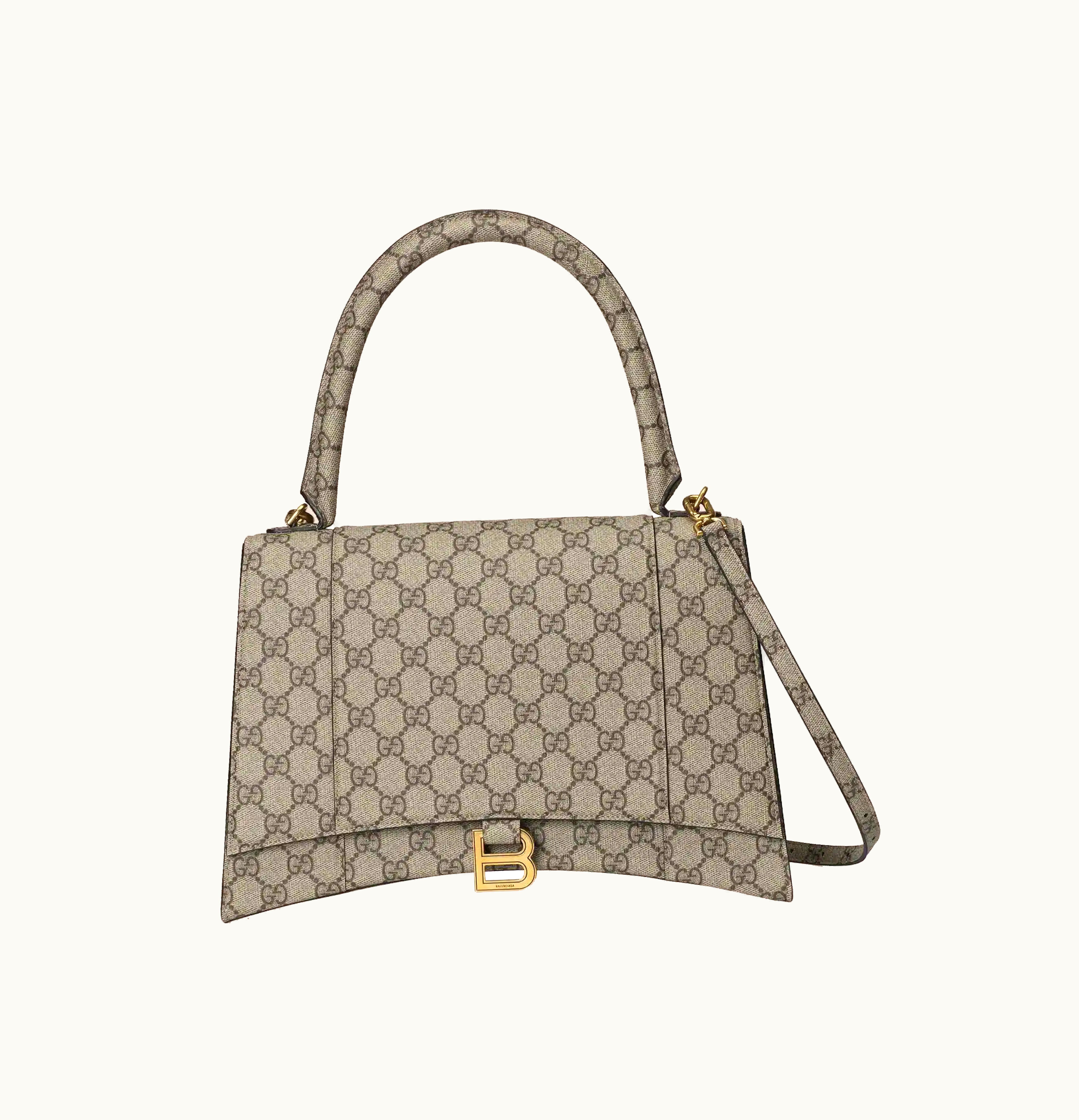 Gucci Gucci x Balenciaga The Hacker Project Medium Hourglass Bag Beige Ebony
