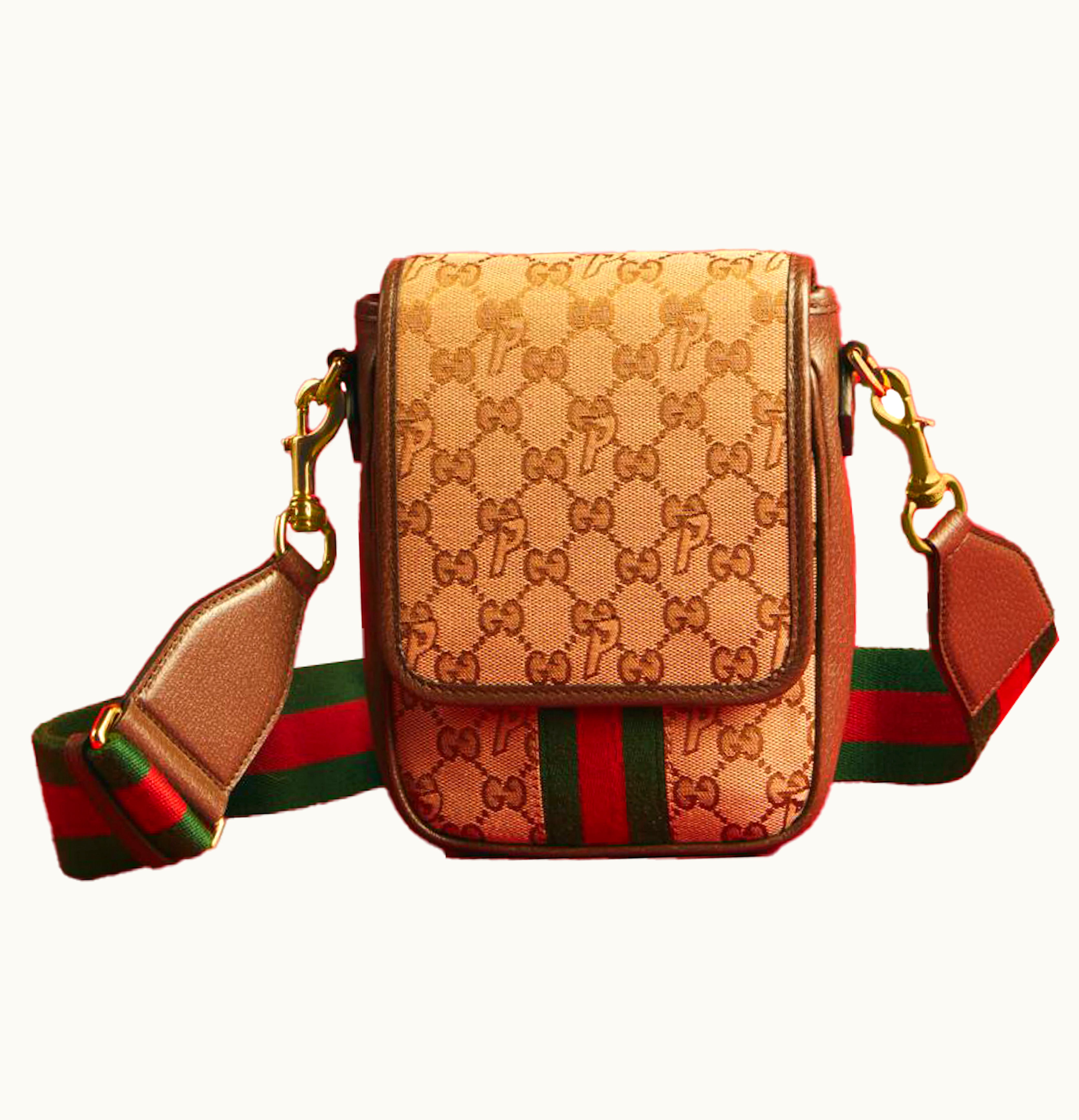 Palace Palace x Gucci Web Canvas GG P Messenger Bag Beige