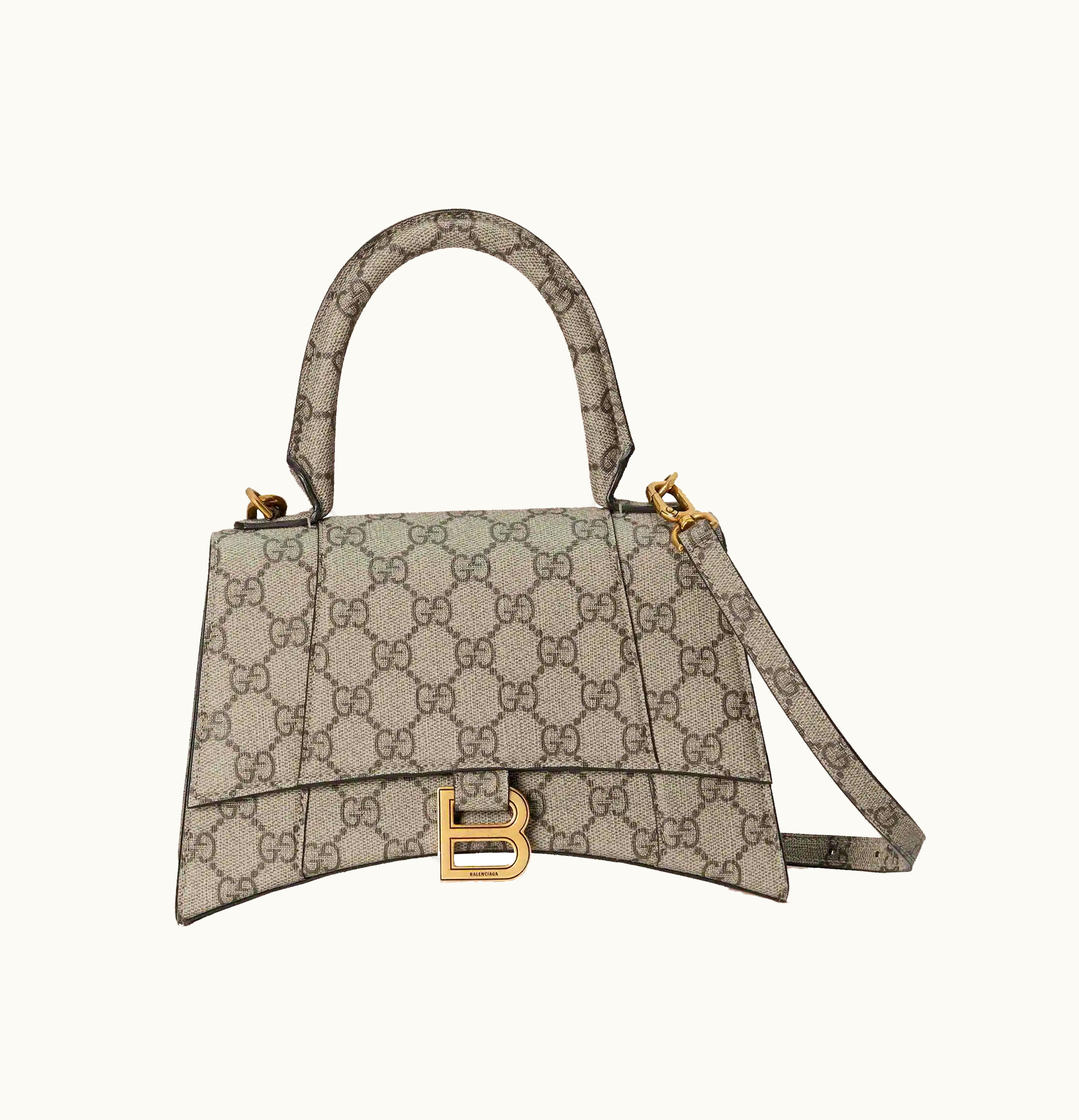Gucci Gucci x Balenciaga The Hacker Project Small Hourglass Bag Beige Ebony