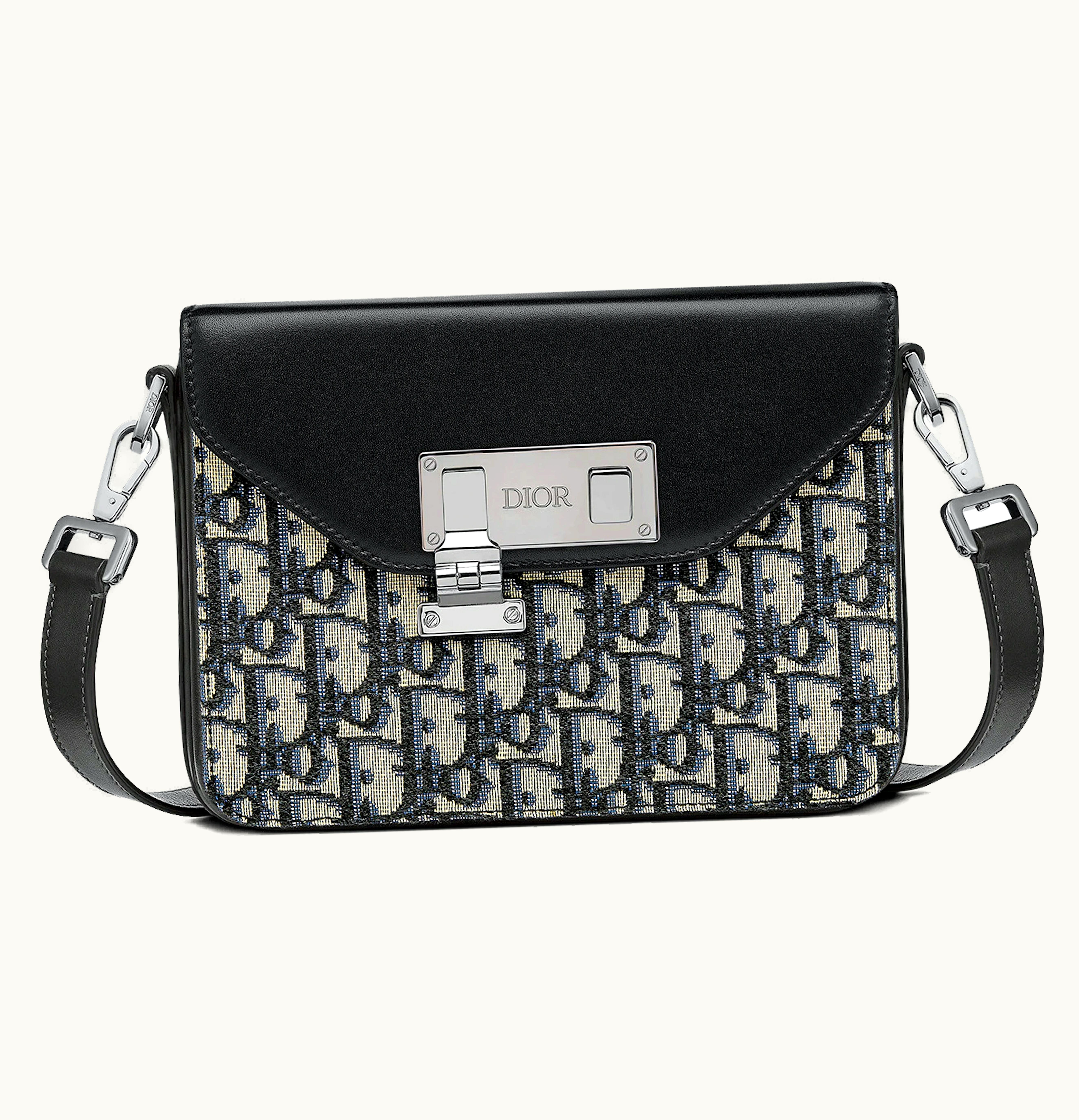 Dior Dior Messenger Pouch Oblique Galaxy Beige Black