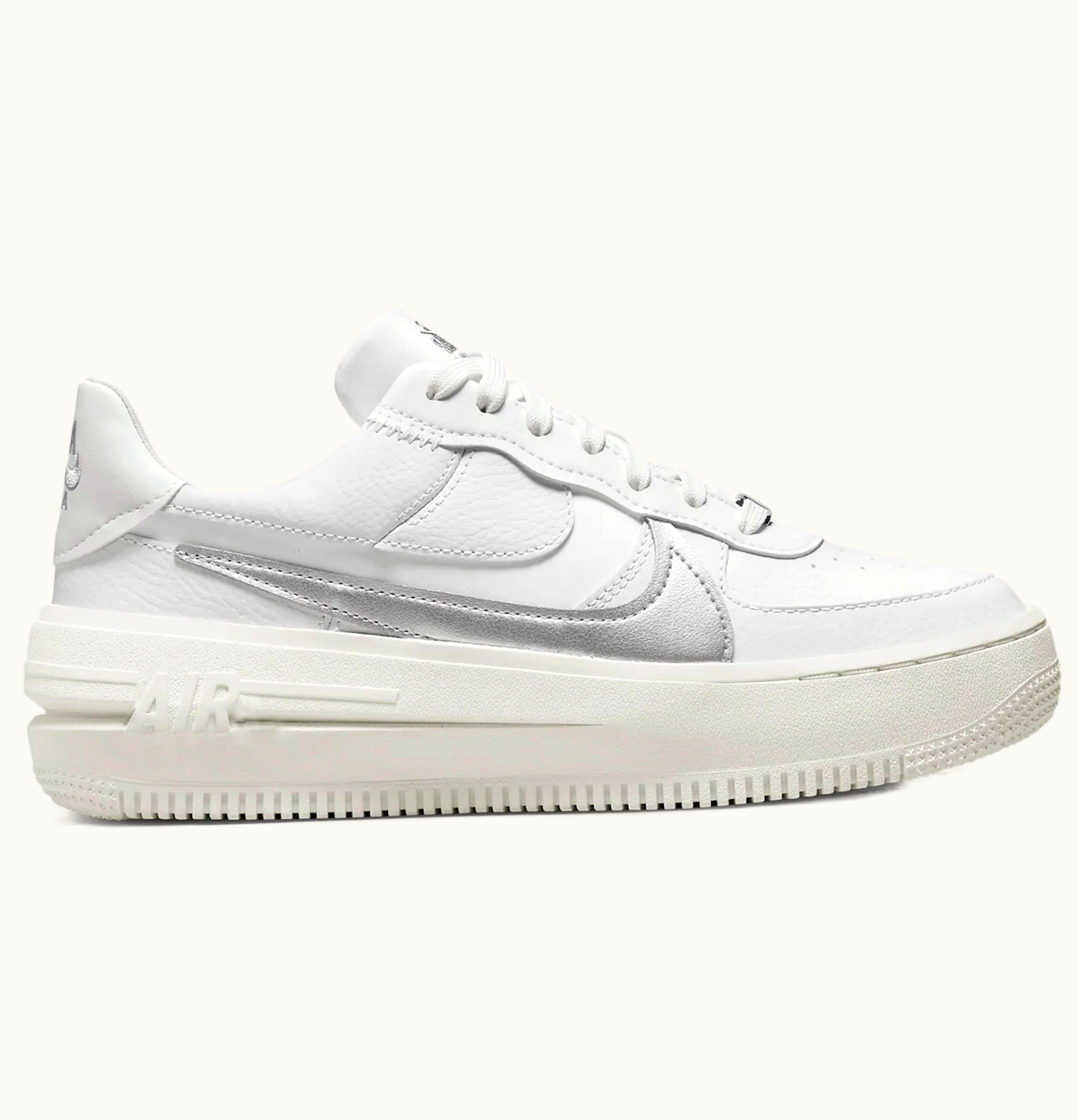 Nike Nike Air Force 1 PLTAFORM Summit White Metalic Silver W