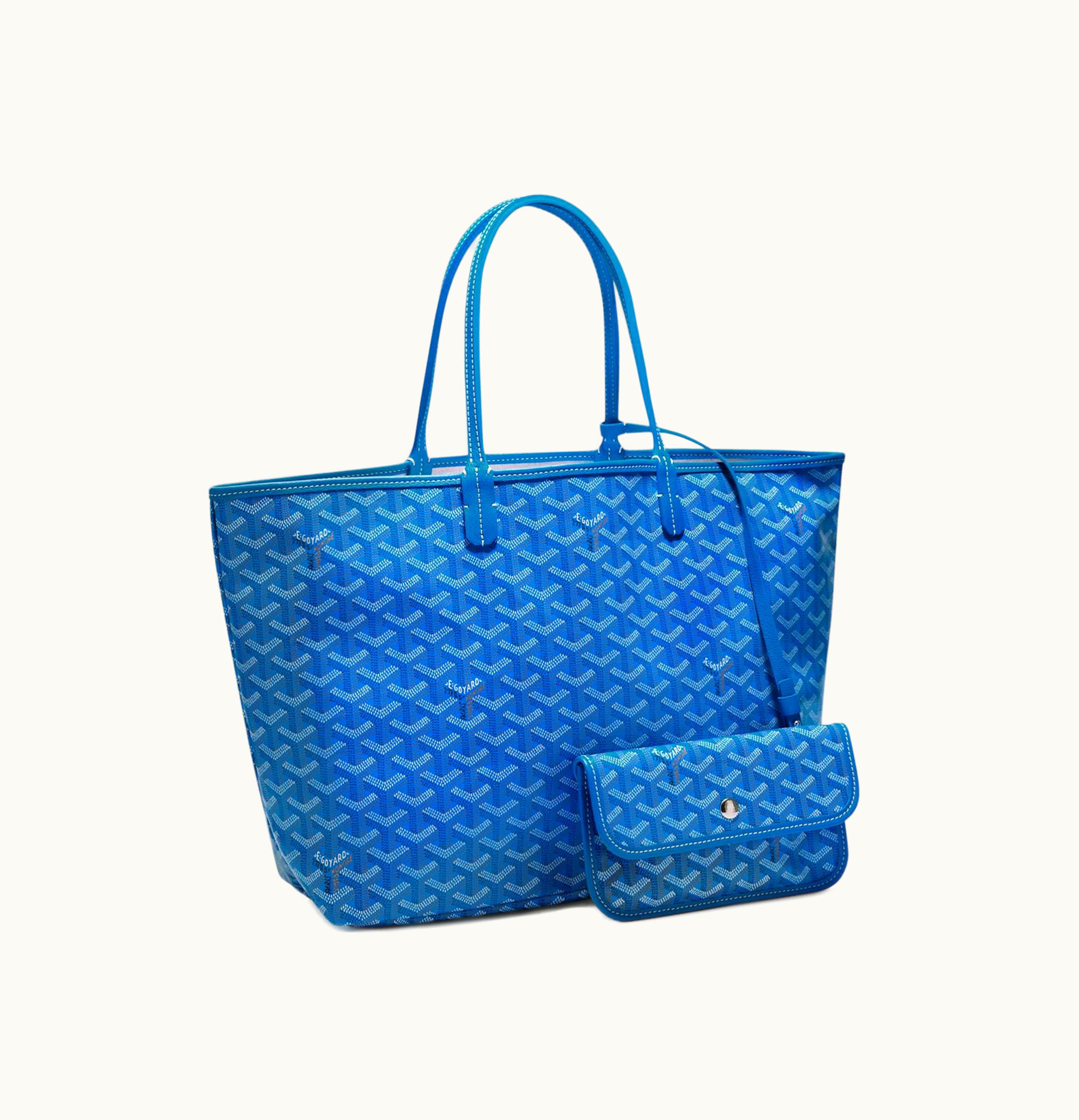 Goyard Goyard Tote Saint Louis Chevron PM Sky Blue