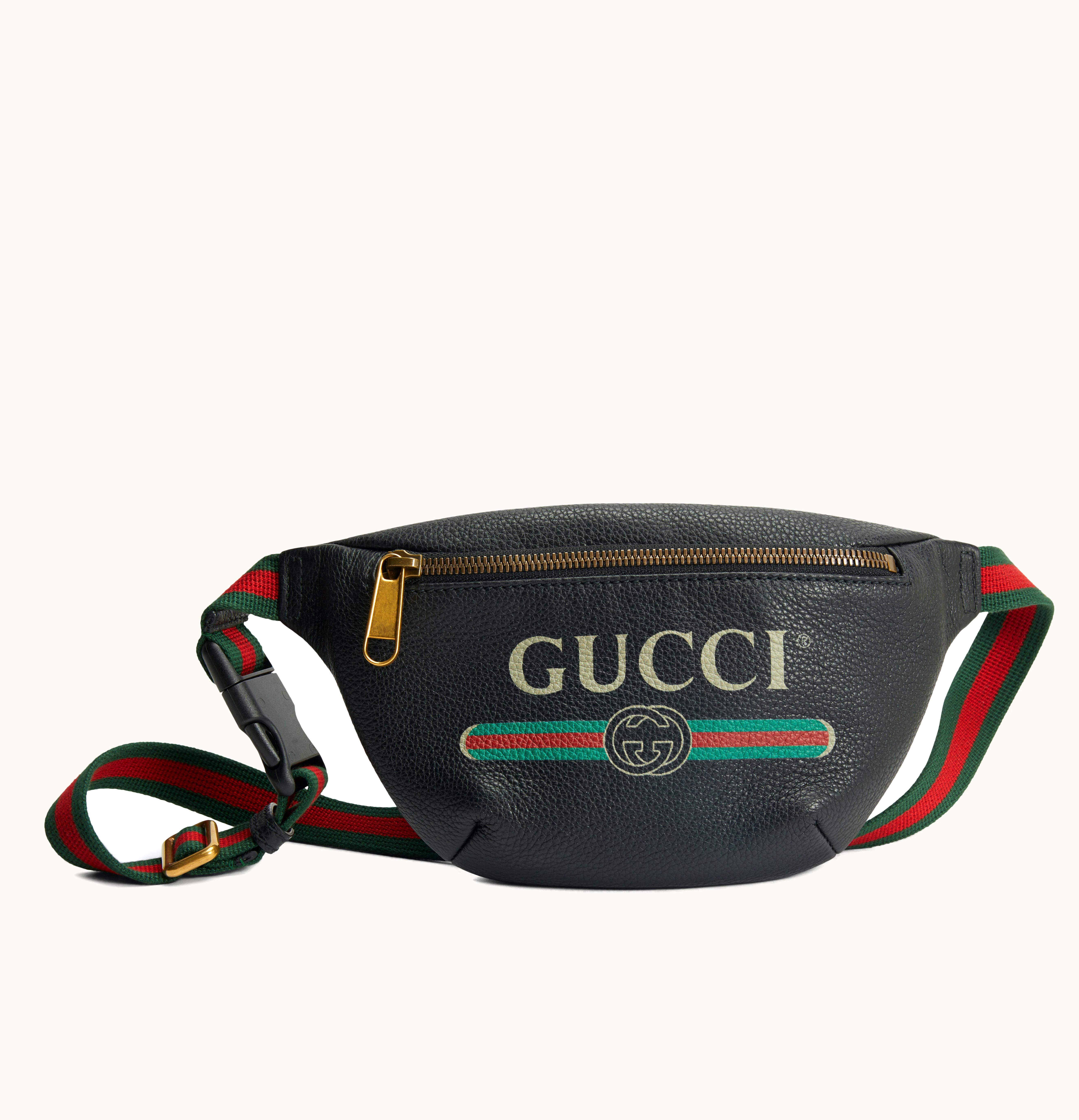Gucci Gucci Print Belt Bag Vintage Logo Small Black