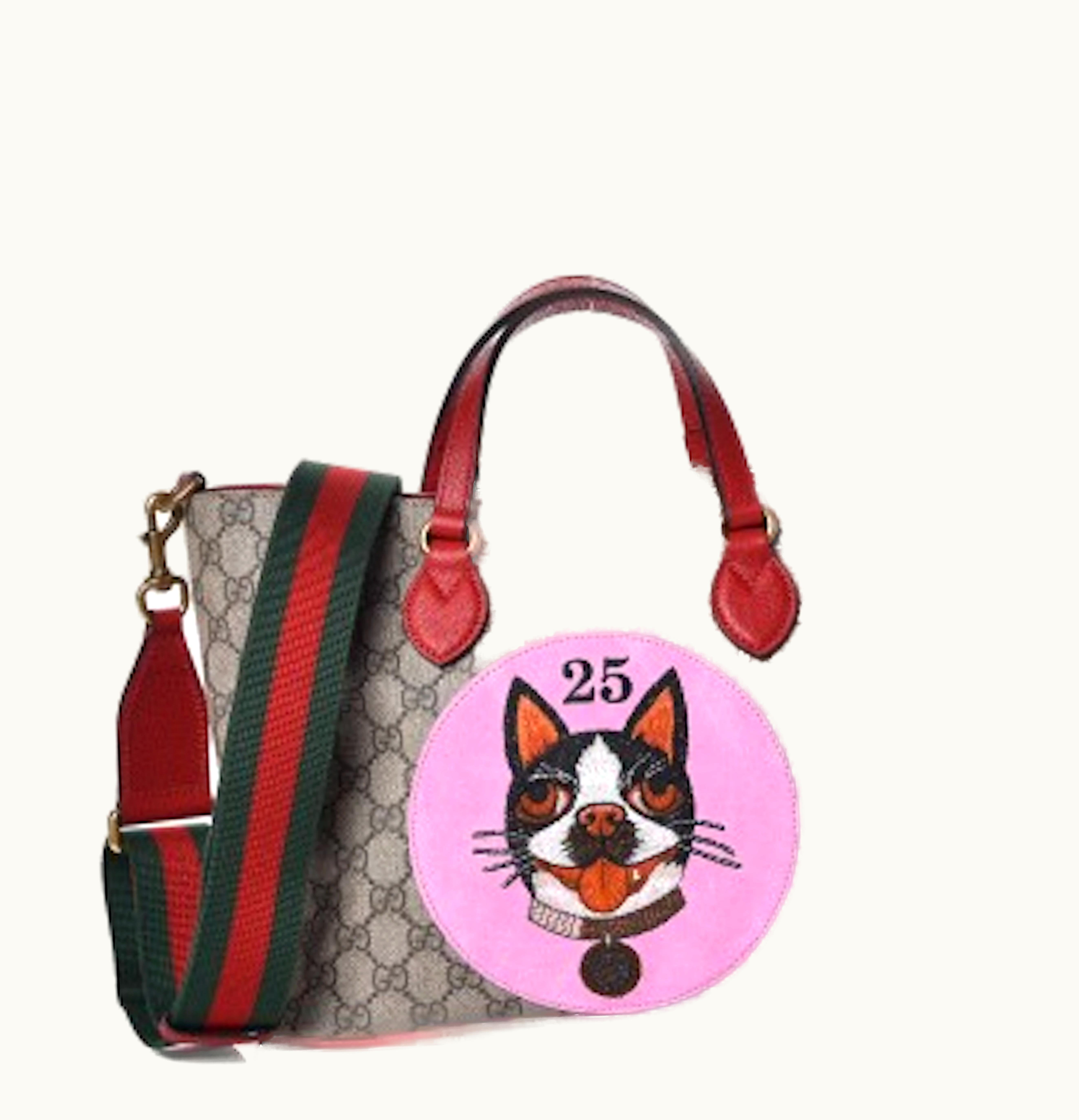 Gucci Gucci Tote Monogram GG Supreme Bosco Red