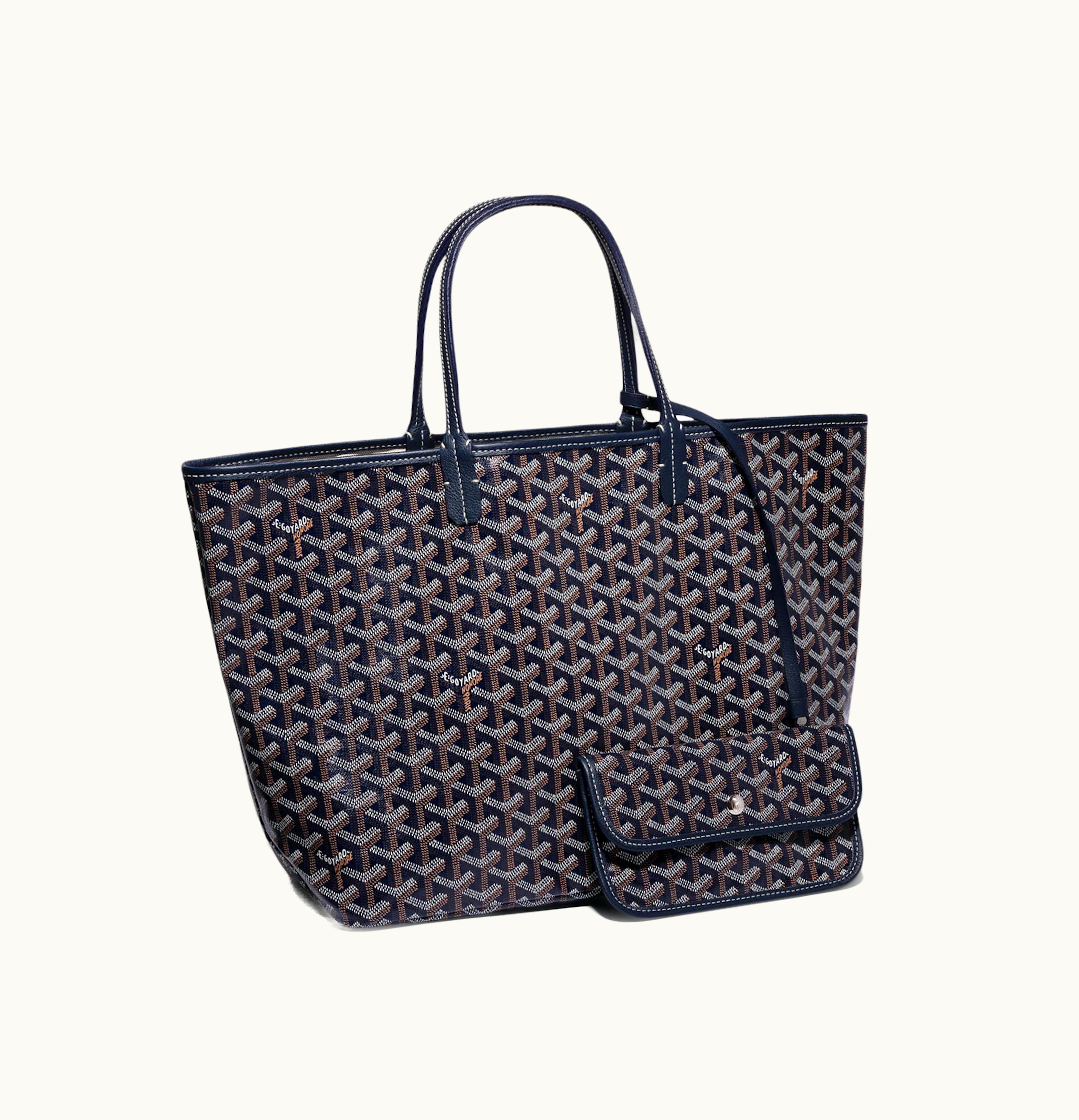 Goyard Goyard Tote Saint Louis Chevron PM Navy Blue