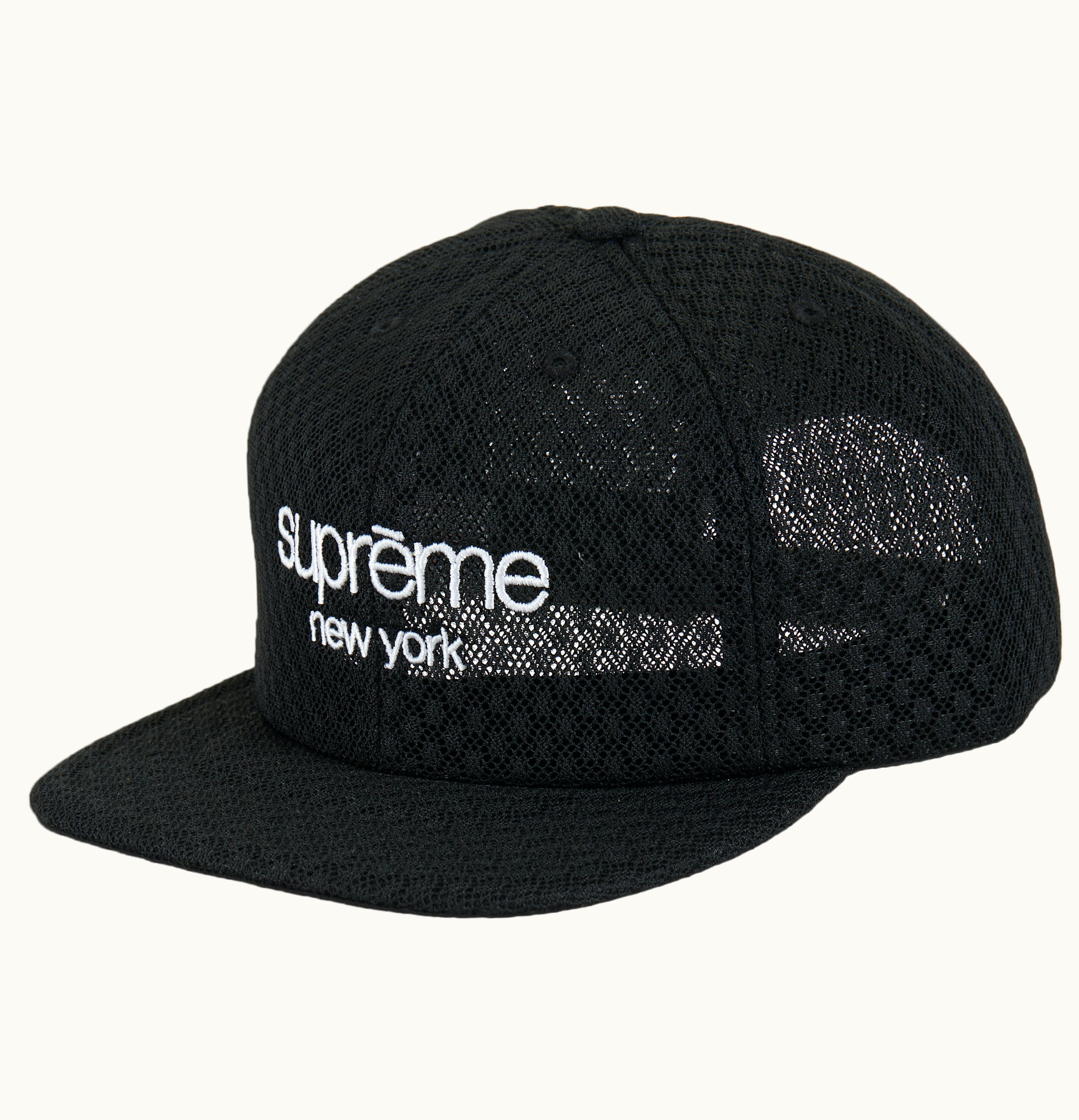 Supreme Supreme Classic Logo Air Mesh 6 Panel Black