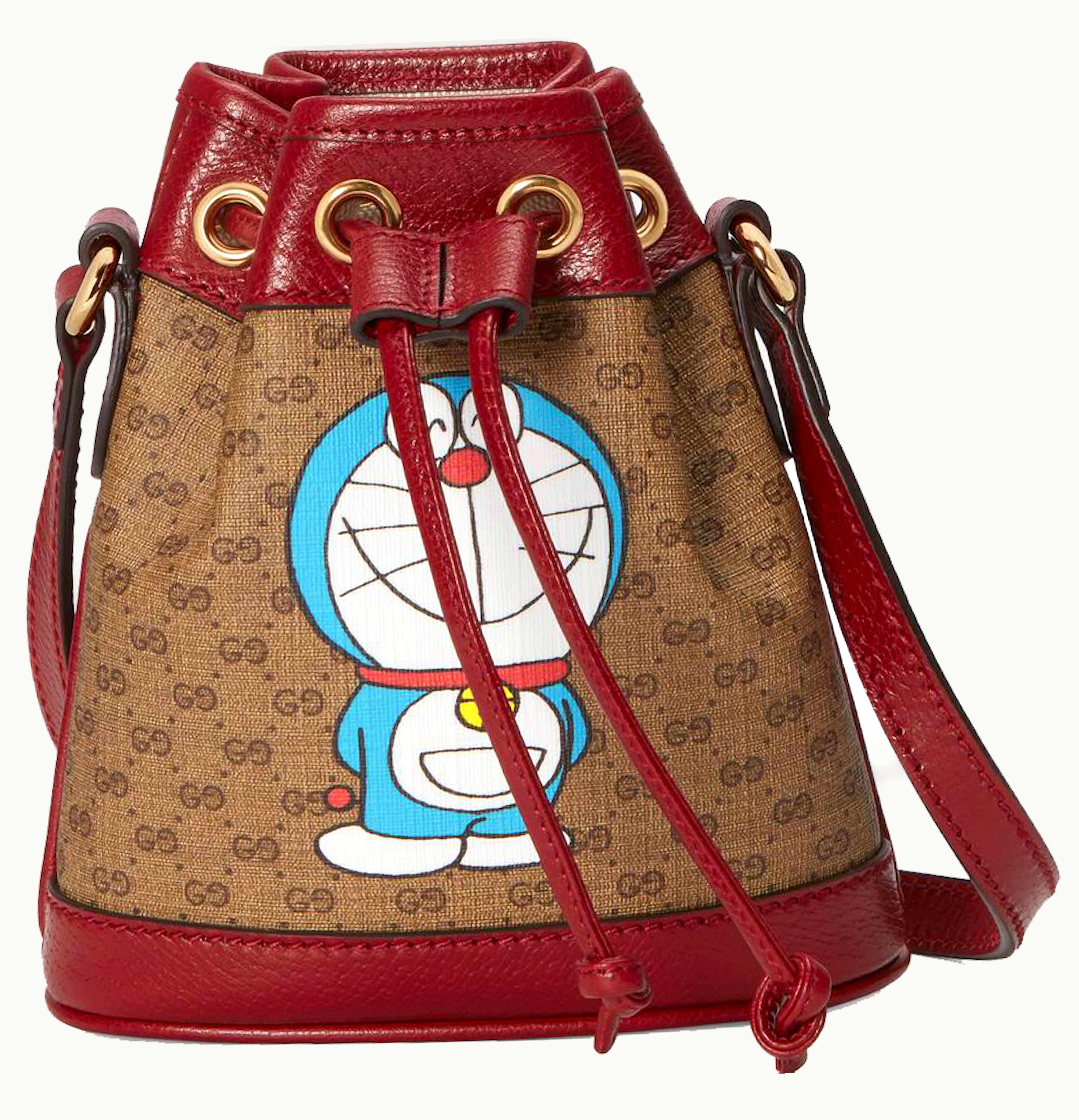 Gucci Gucci x Doraemon Bucket Bag Mini Ebony Beige