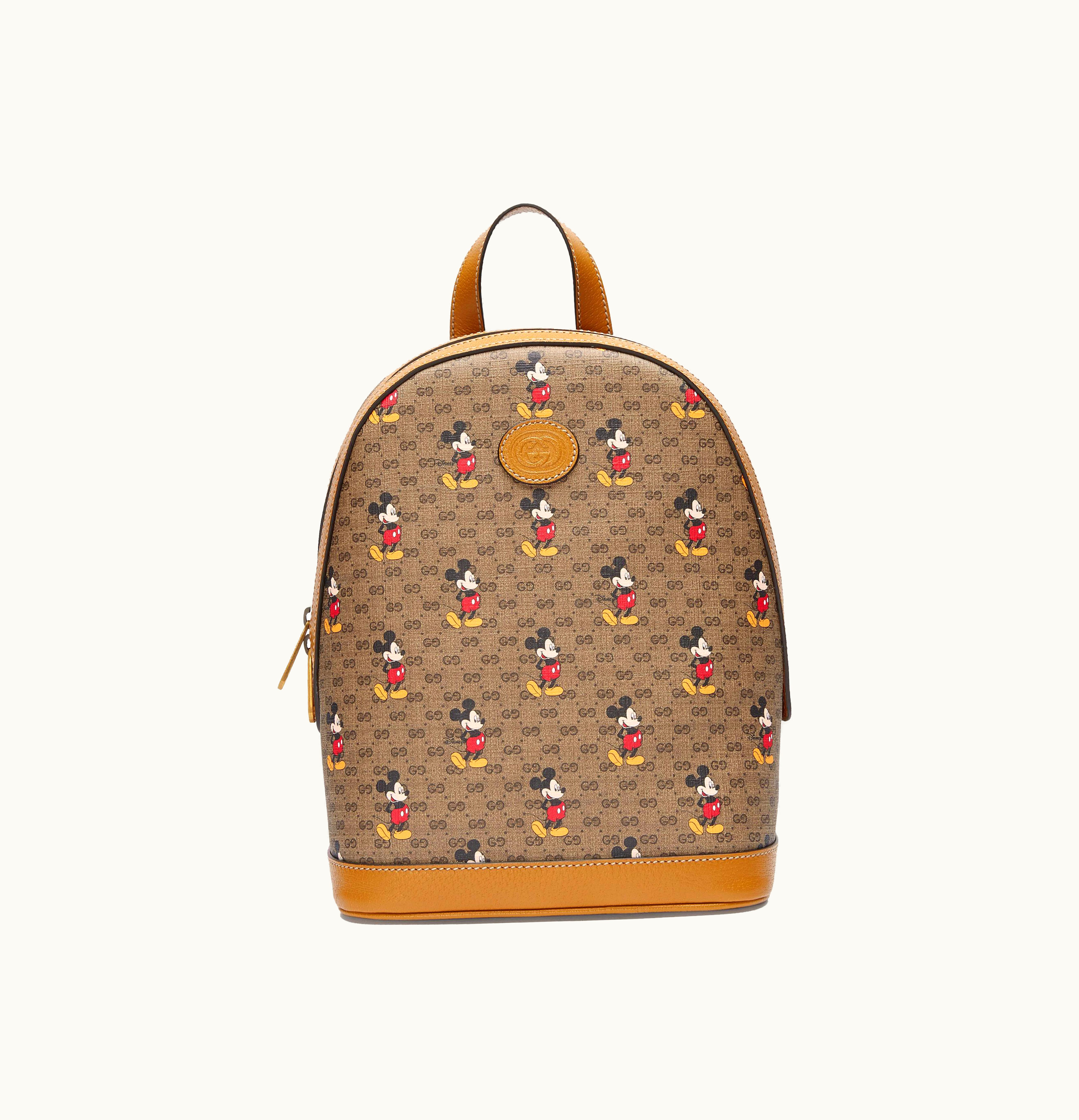 Gucci Gucci x Disney Backpack Mini GG Supreme Mickey Mouse Small Beige