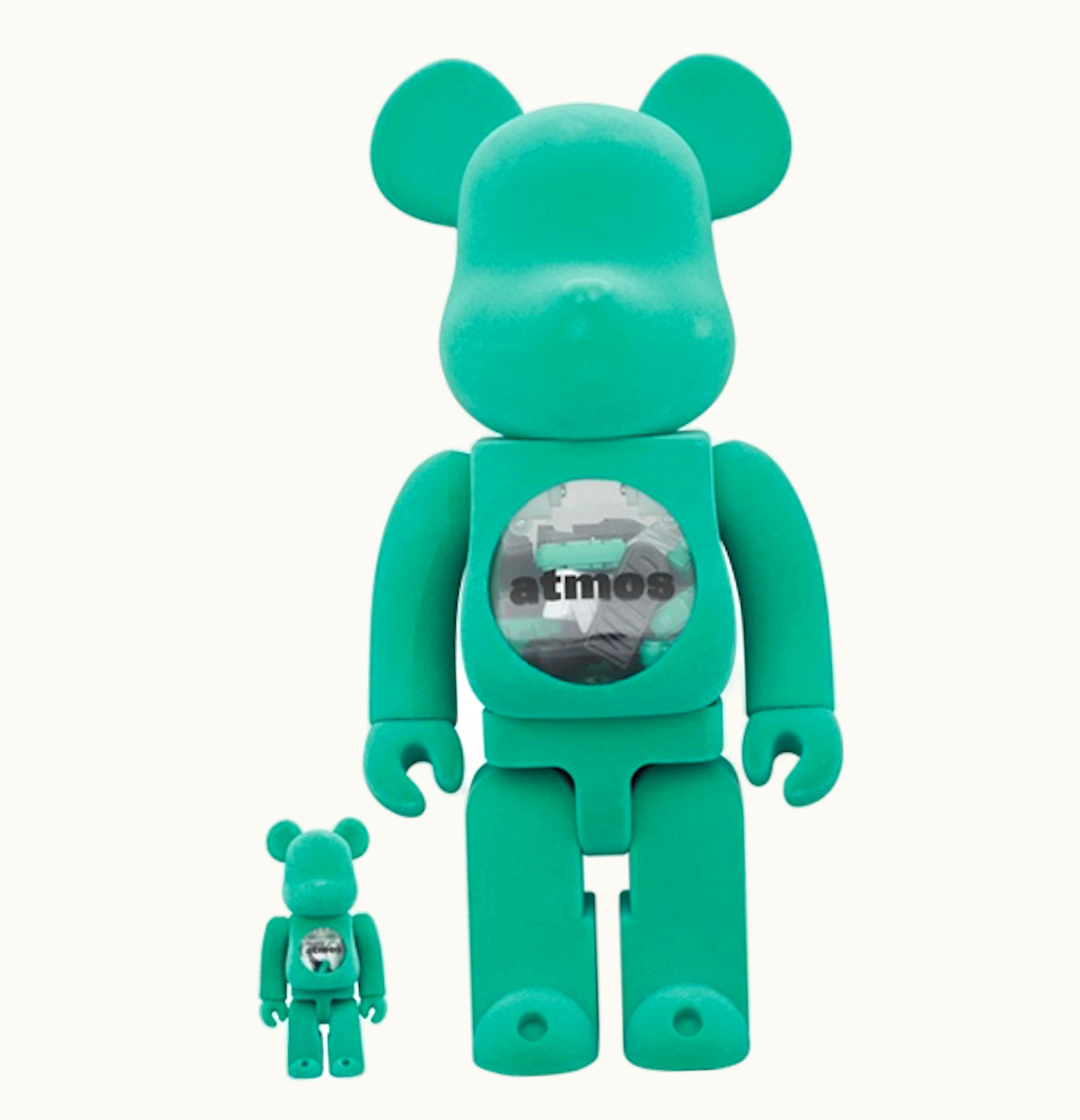 Bearbrick Bearbrick x atmos Wind and Sea Type 2 100 400 Set Green