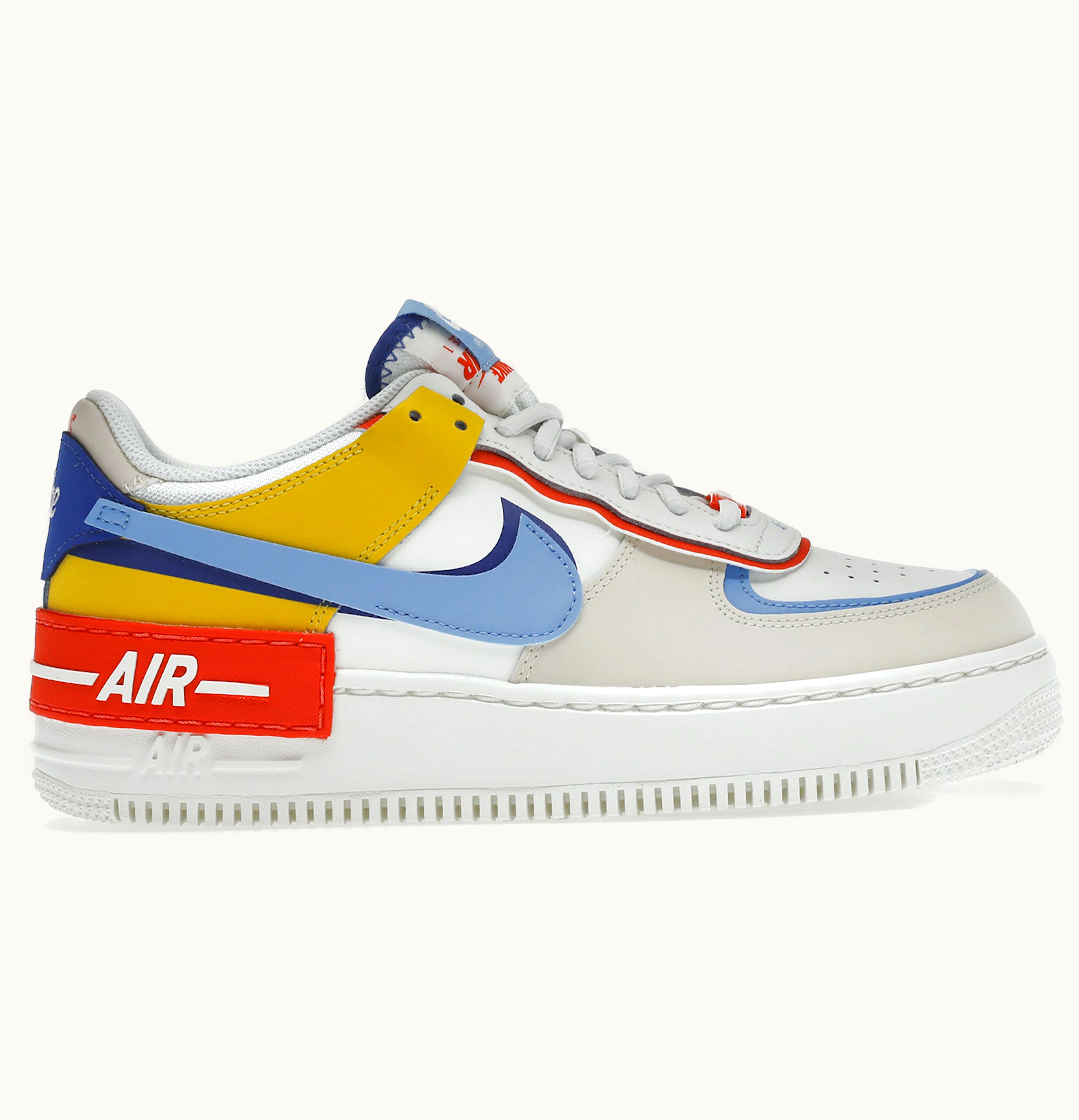 Nike Nike Air Force 1 Low Shadow Sail Game Royal Rush Orange University Blue W