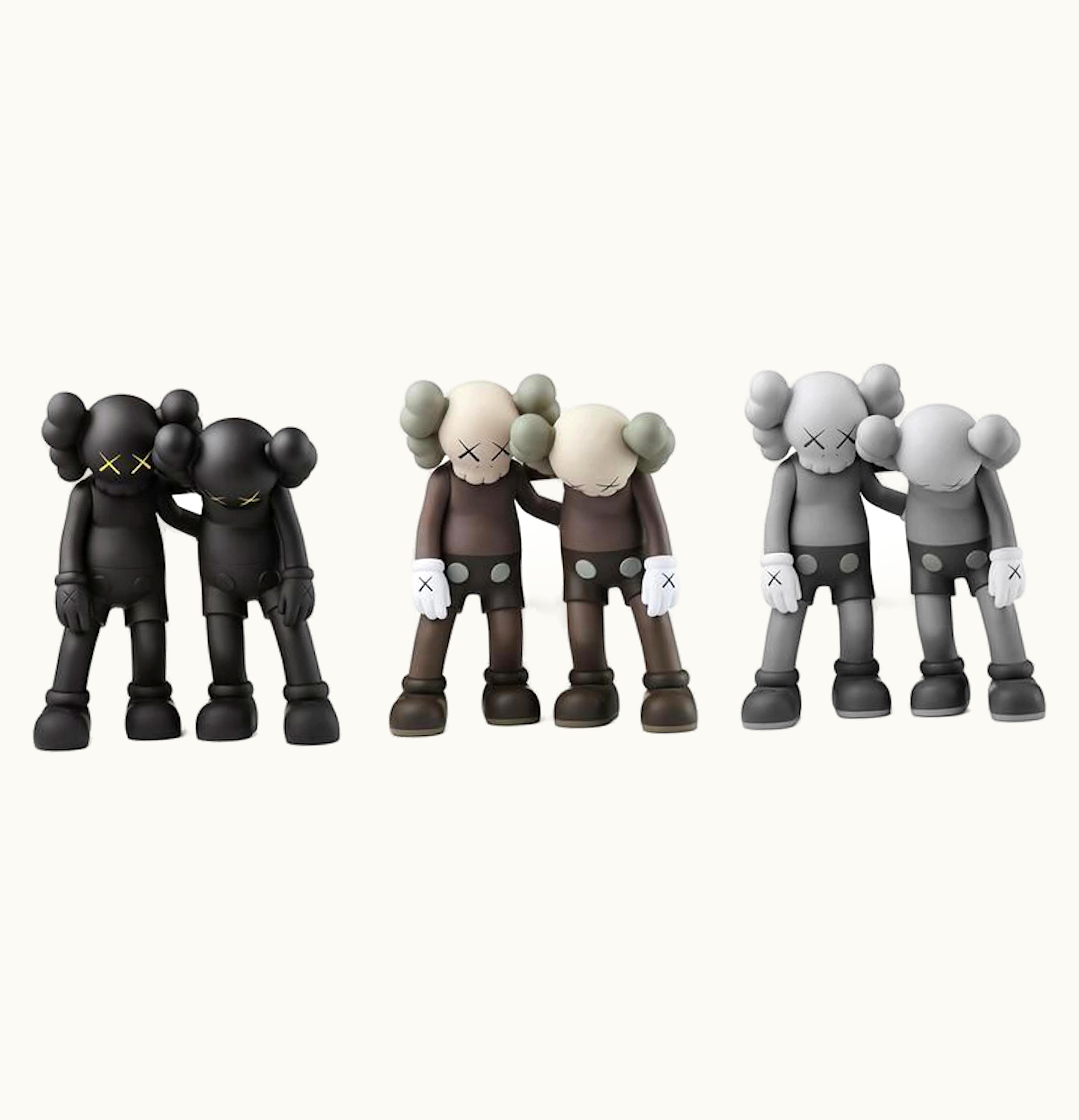 KAWS KAWS Along The Way Vinyl Figure Black Brown Grey Set