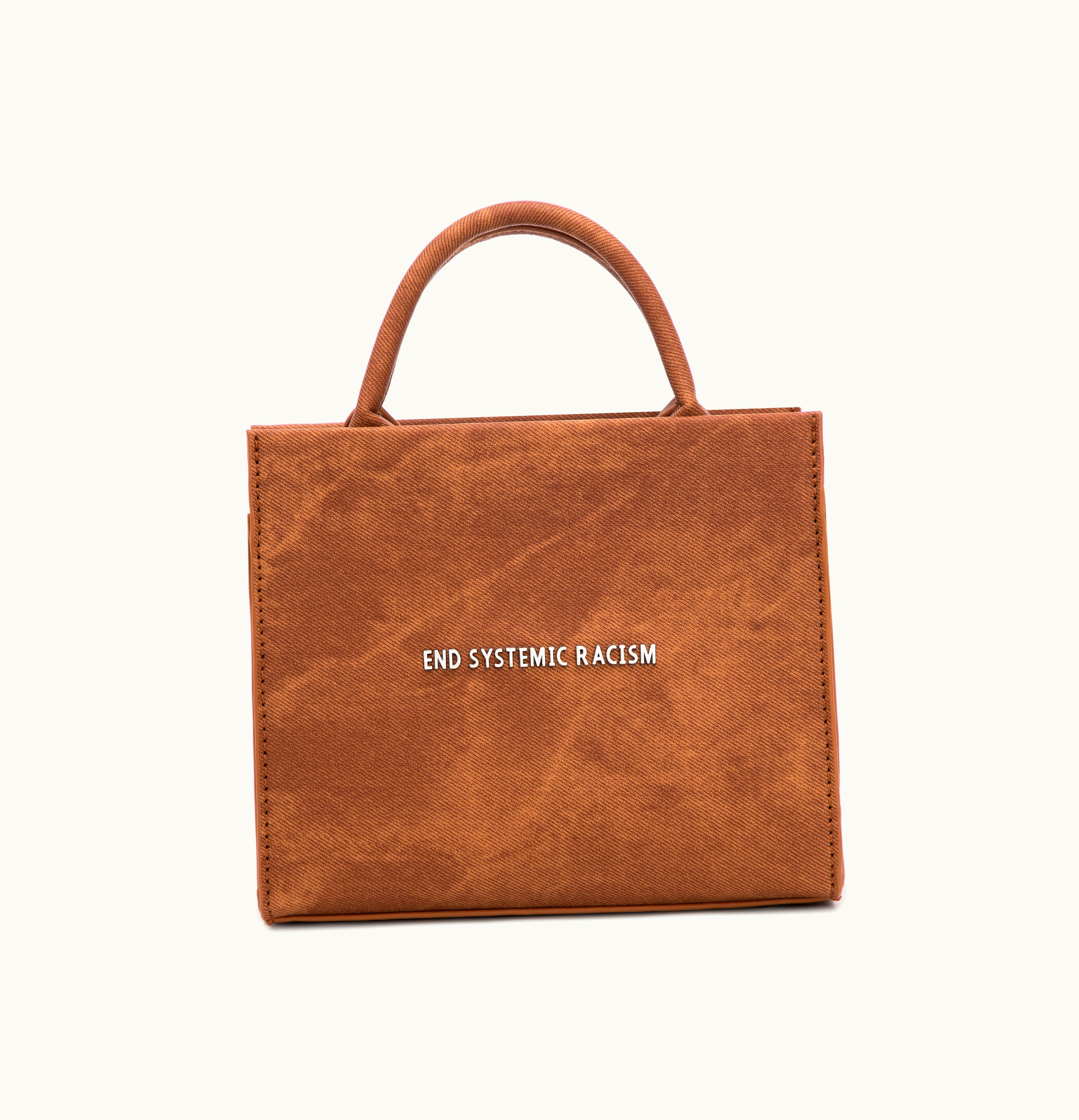 Brandon Blackwood Brandon Blackwood End Systemic Racism ESR Tote Wax Denim Brown