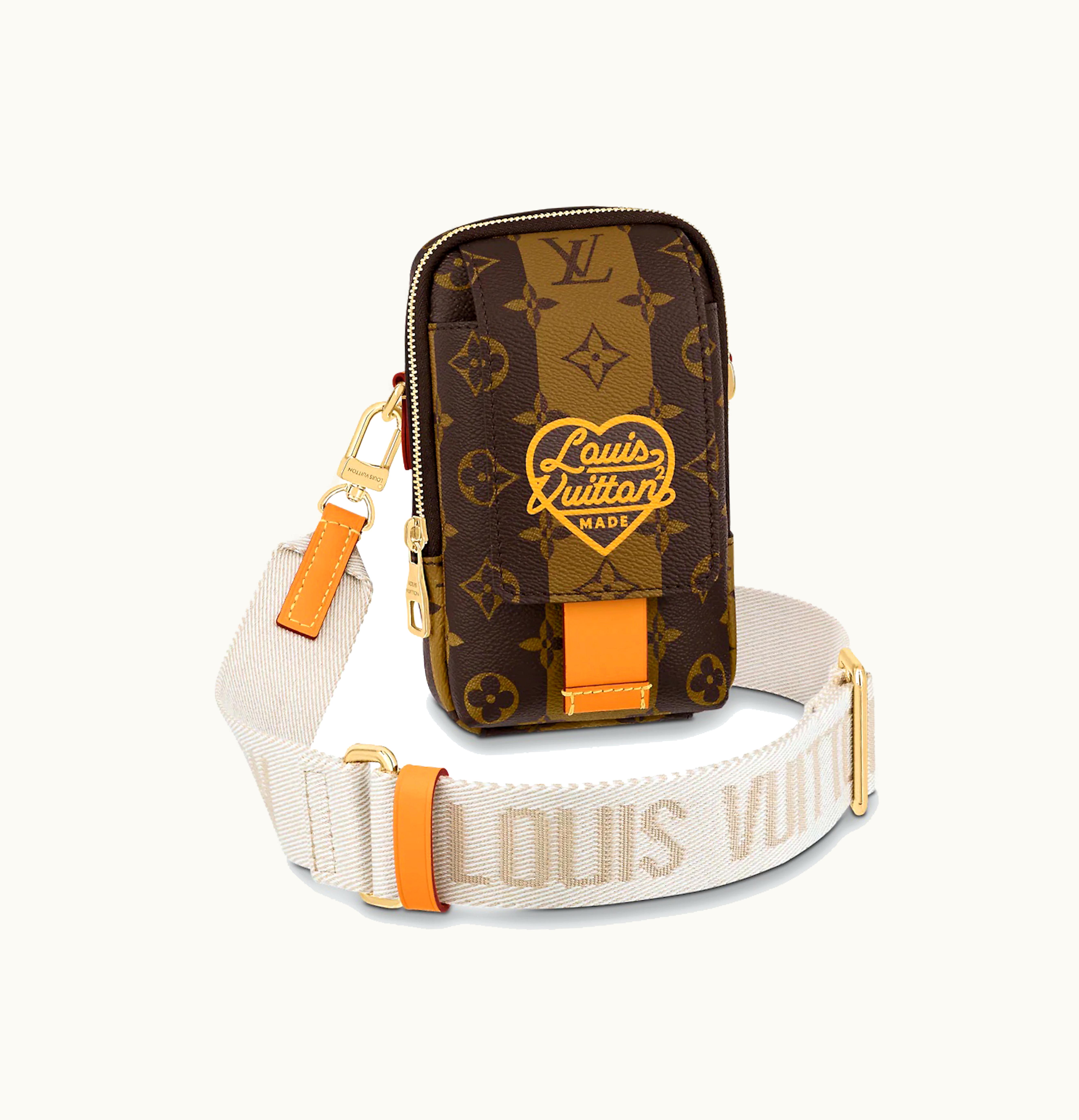 Louis Vuitton Louis Vuitton x Nigo Flap Double Phone Pouch Brown