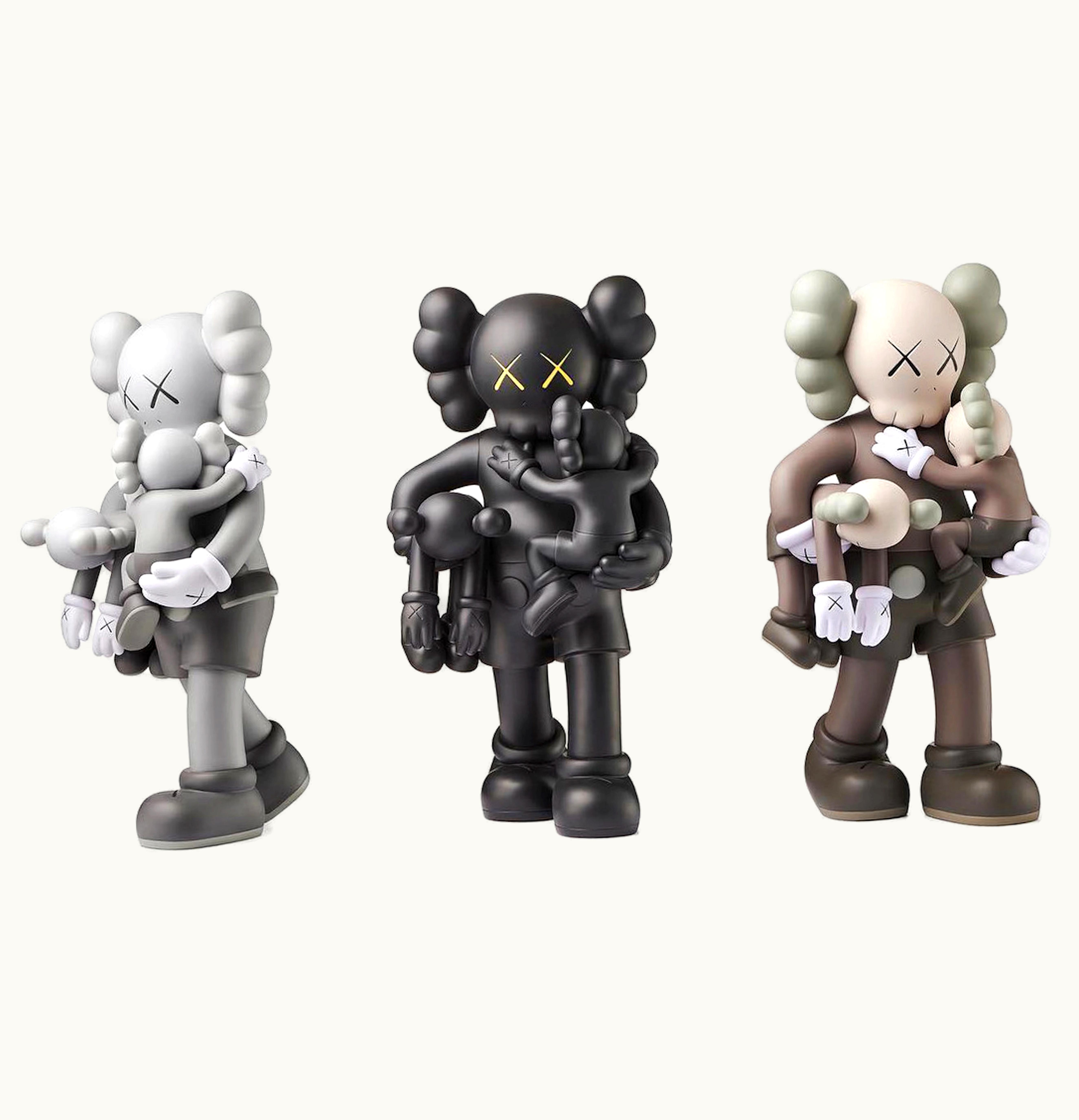 KAWS KAWS Clean Slate Vinyl Figure Grey Black Brown Set