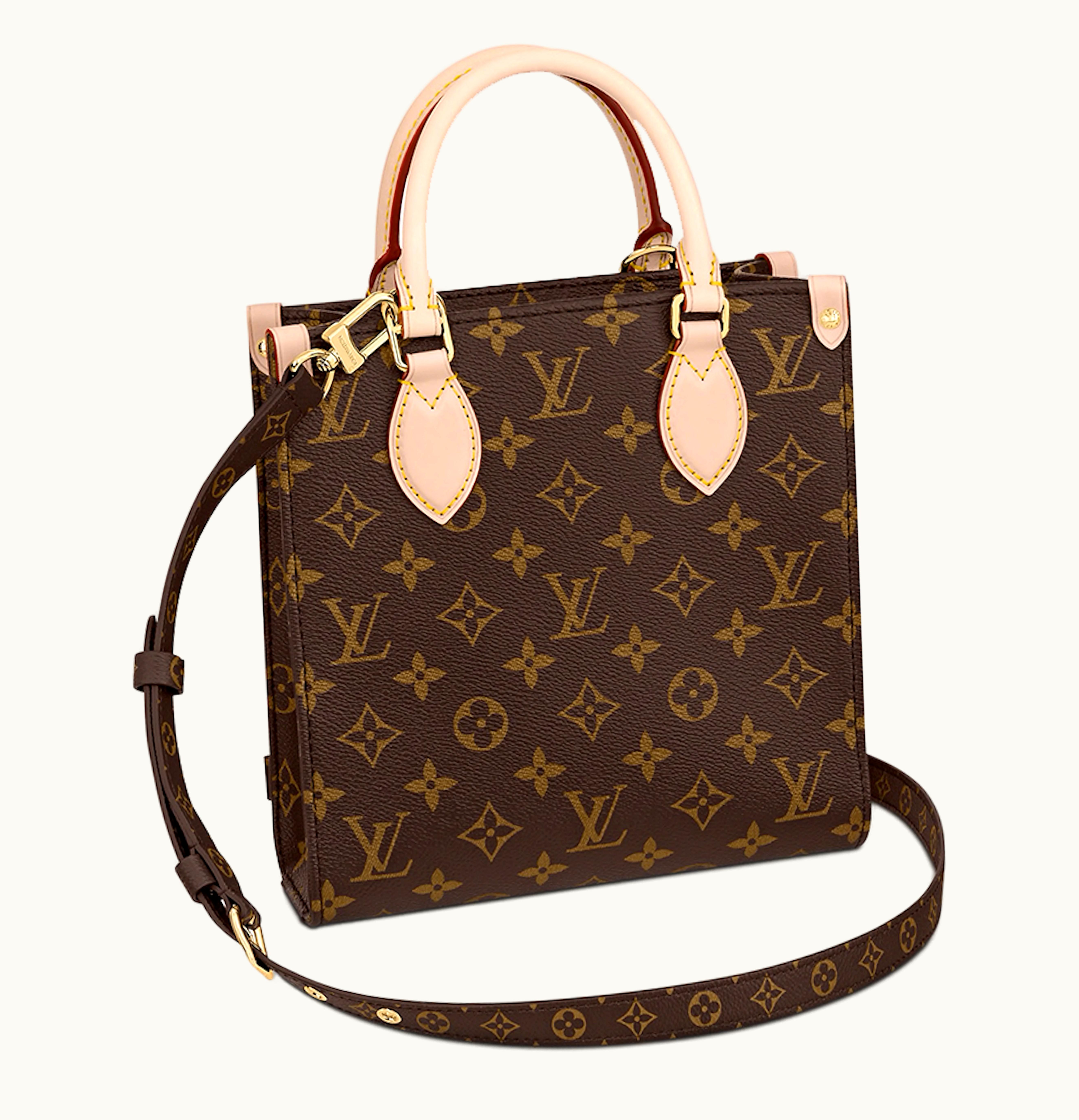 Louis Vuitton Louis Vuitton Sac Plat BB Bag Monogram Brown Natural