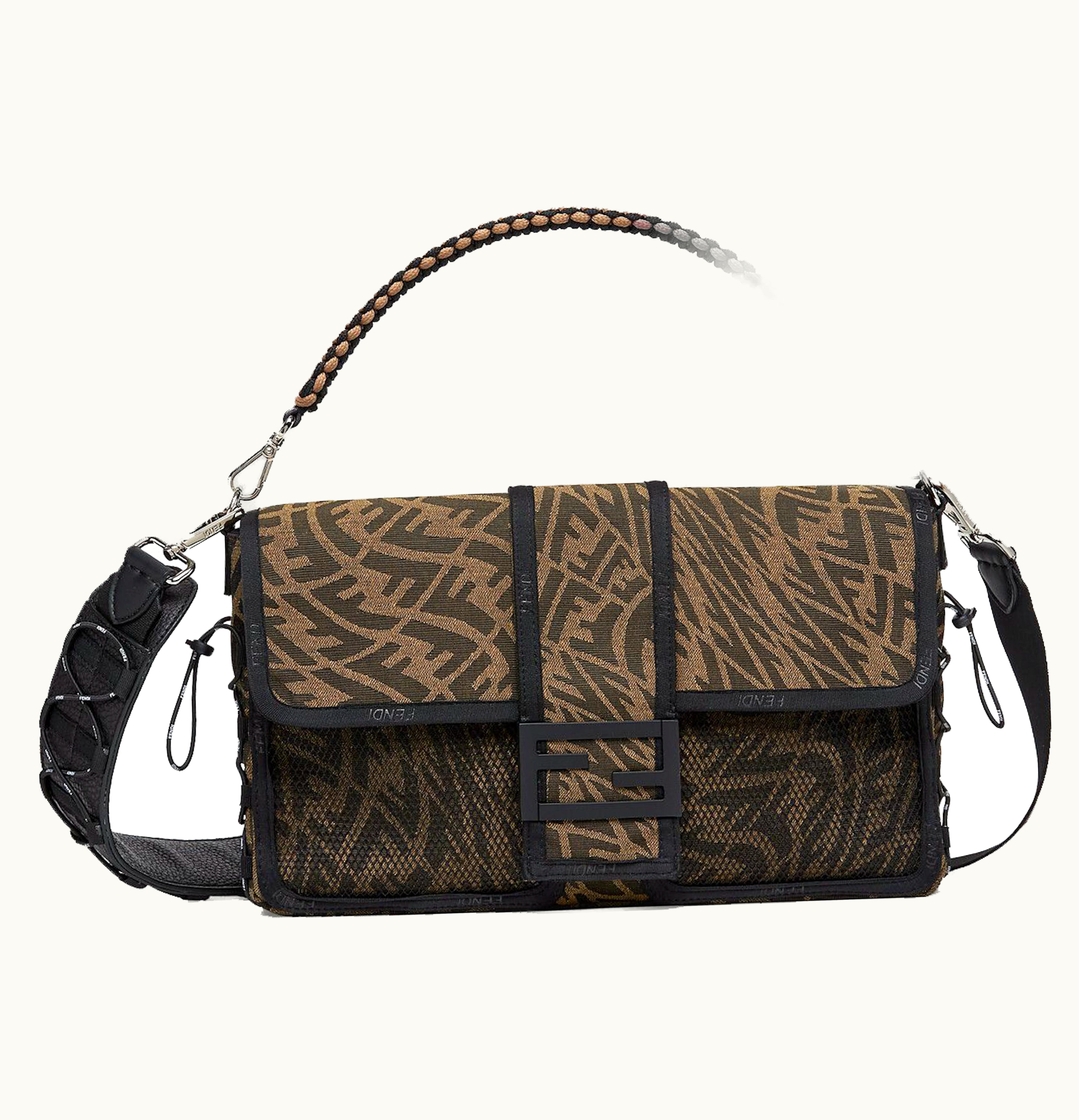 Fendi Fendi Baguette Shoulder Bag Large Brown