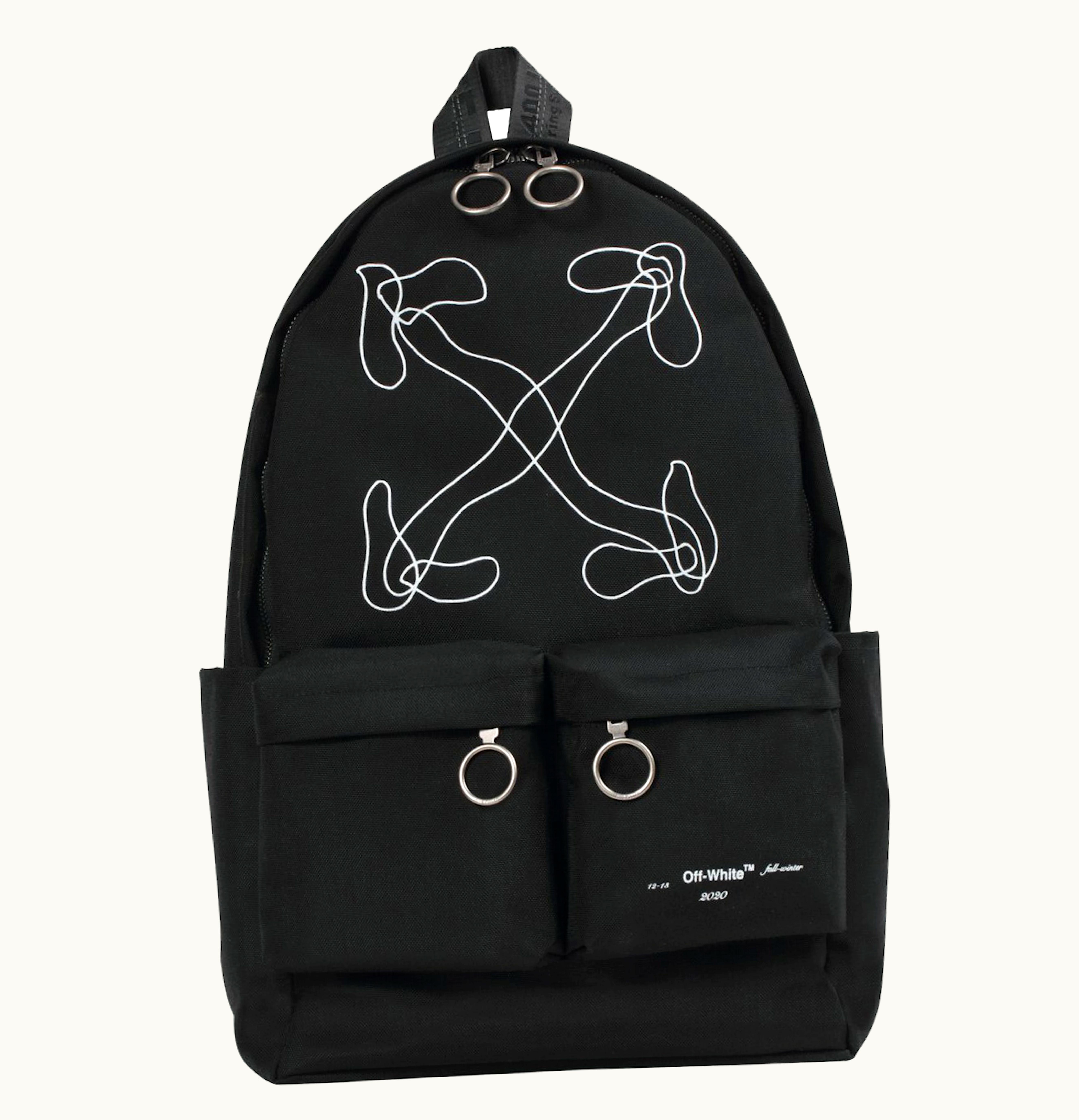 OFF-WHITE OFF WHITE Abstract Arrows Backpack Black White