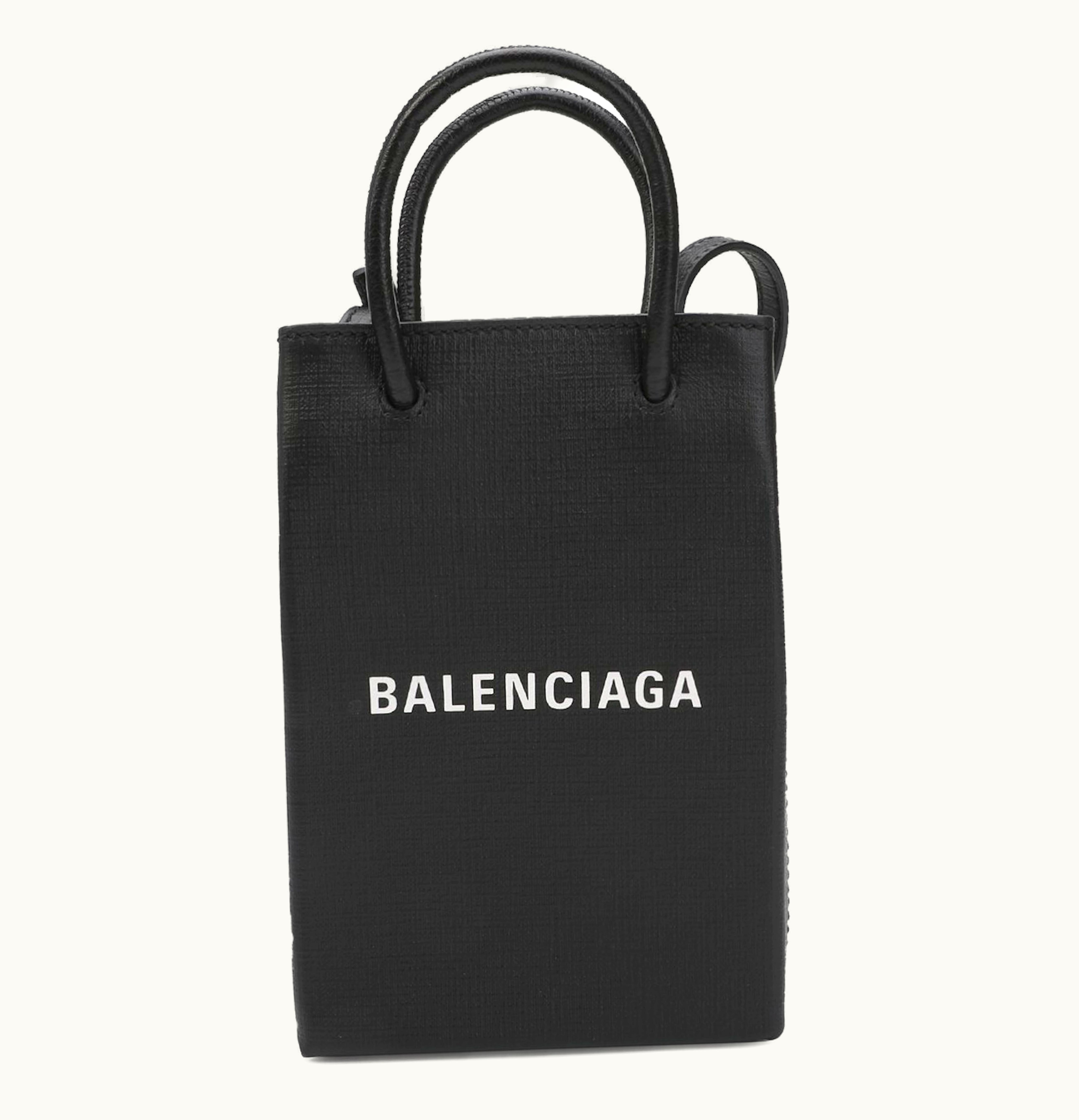 Balenciaga Balenciaga Shopping Phone Holder Bag Black
